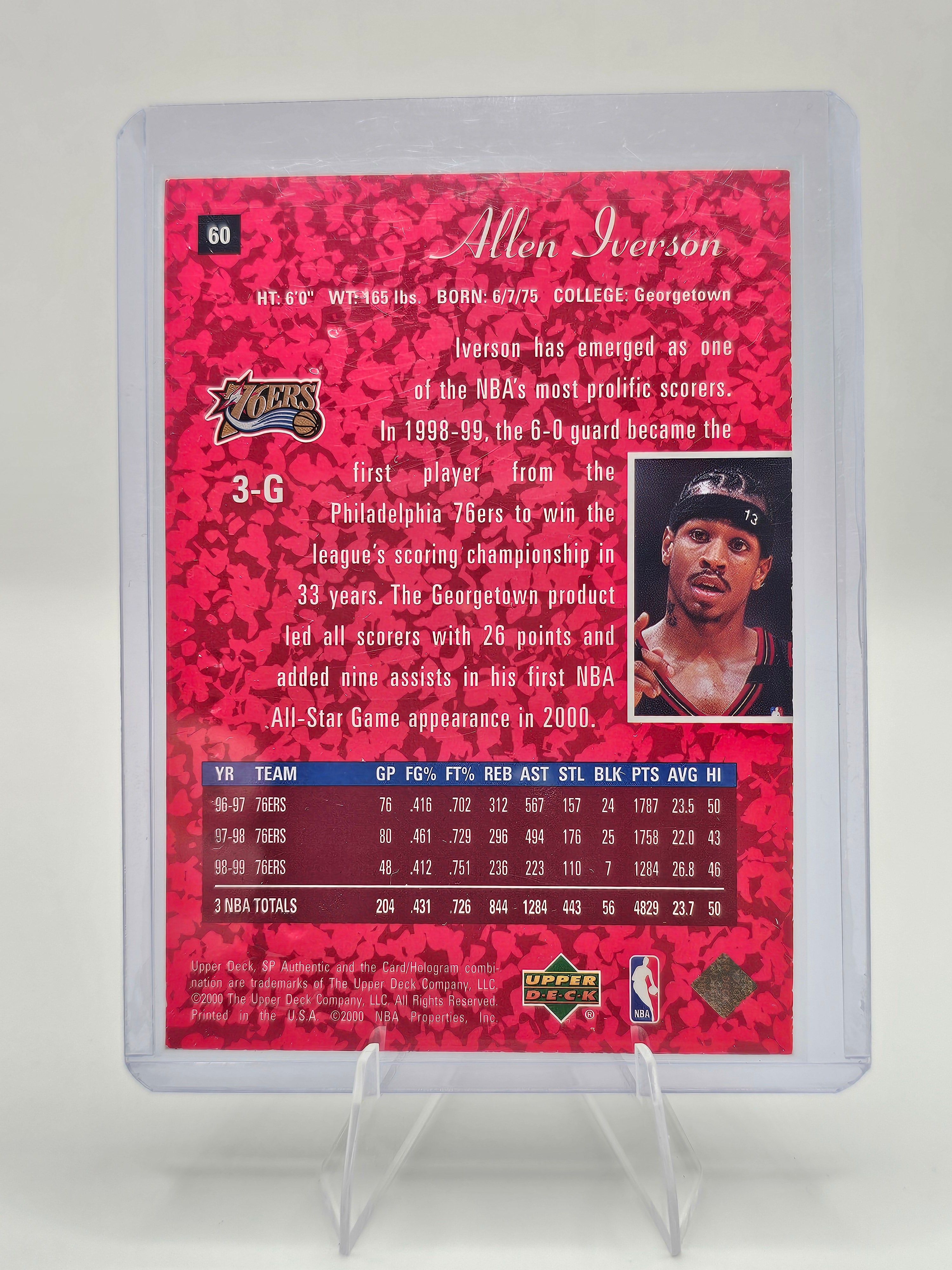 1999-00 SP Authentic #60 Allen Iverson