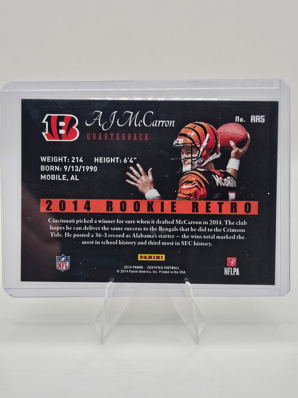 2014 Panini Certified Rookie Retro Red #RR5 A.J. McCarron 12/25