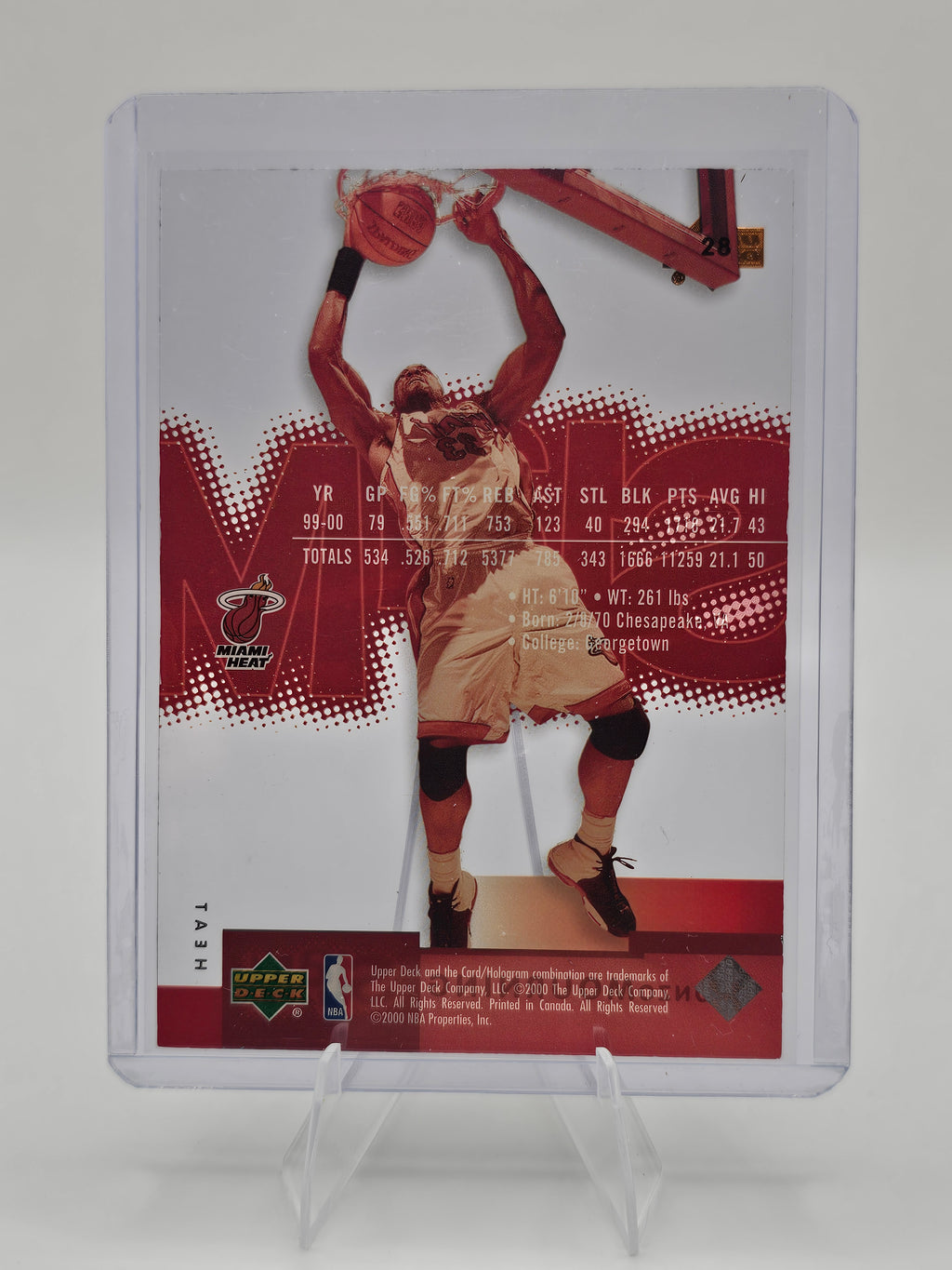 2000-01 Upper Deck Slam #28 Alonzo Mourning