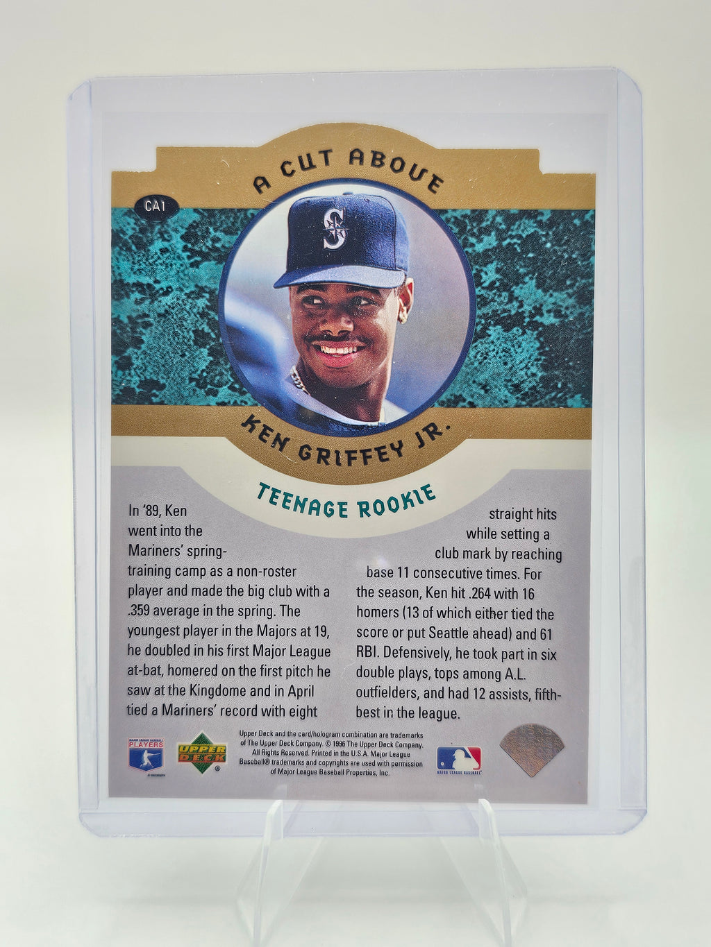 1996 Collector's Choice #CA1 Ken Griffey Jr. Ken Griffey Jr.: A Cut Above
