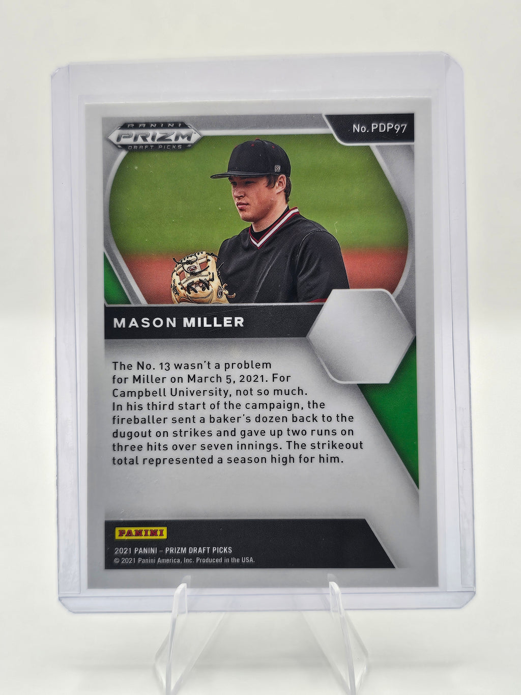 2021 Panini Prizm Draft Picks #PDP97 Mason Miller