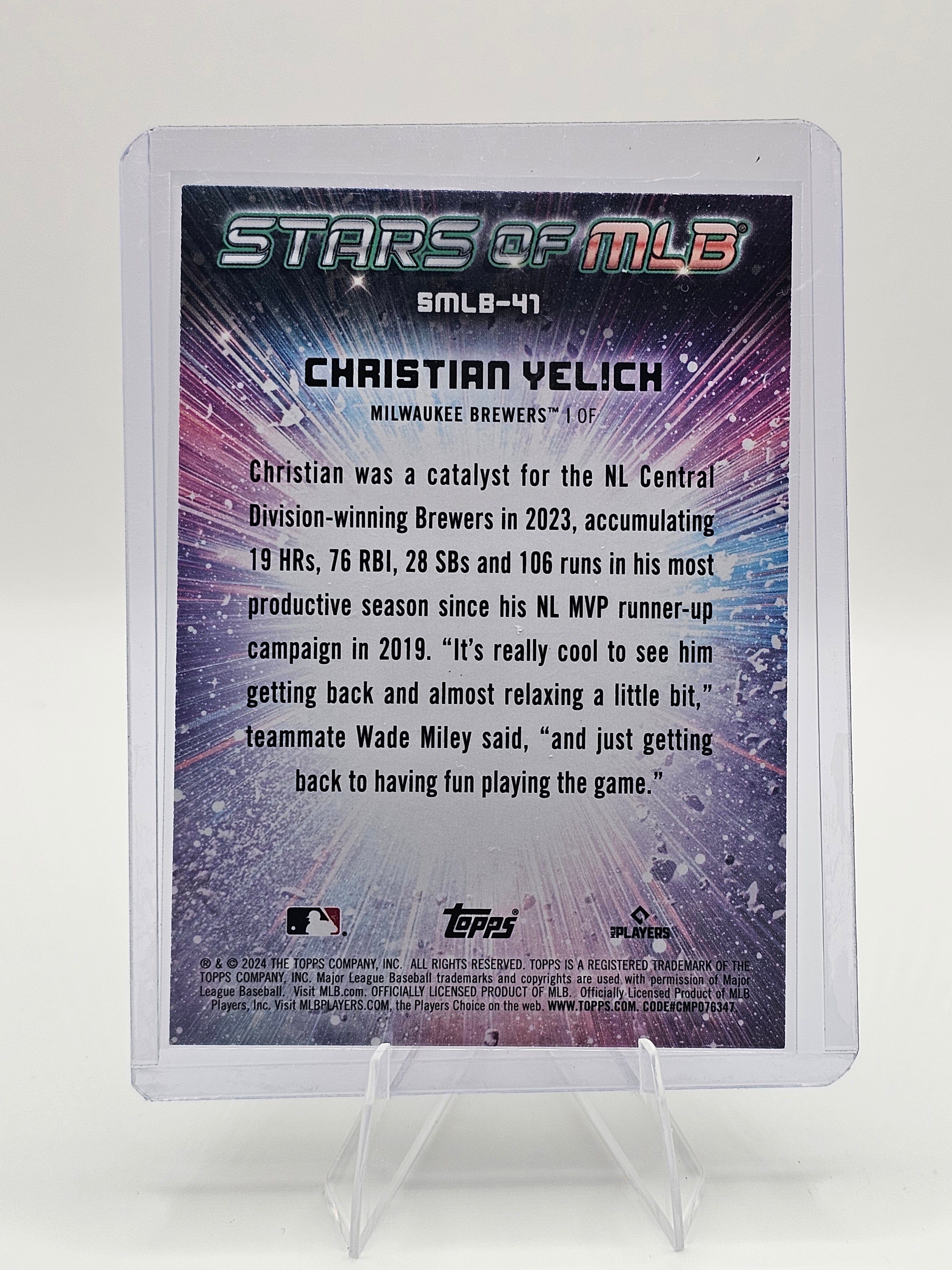 2024 Topps #CSMLB-41 Christian Yelich Stars of MLB Chrome