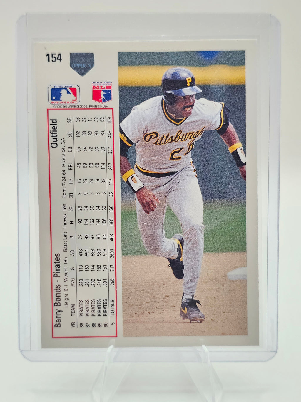 1991 Upper Deck #154d Barry Bonds