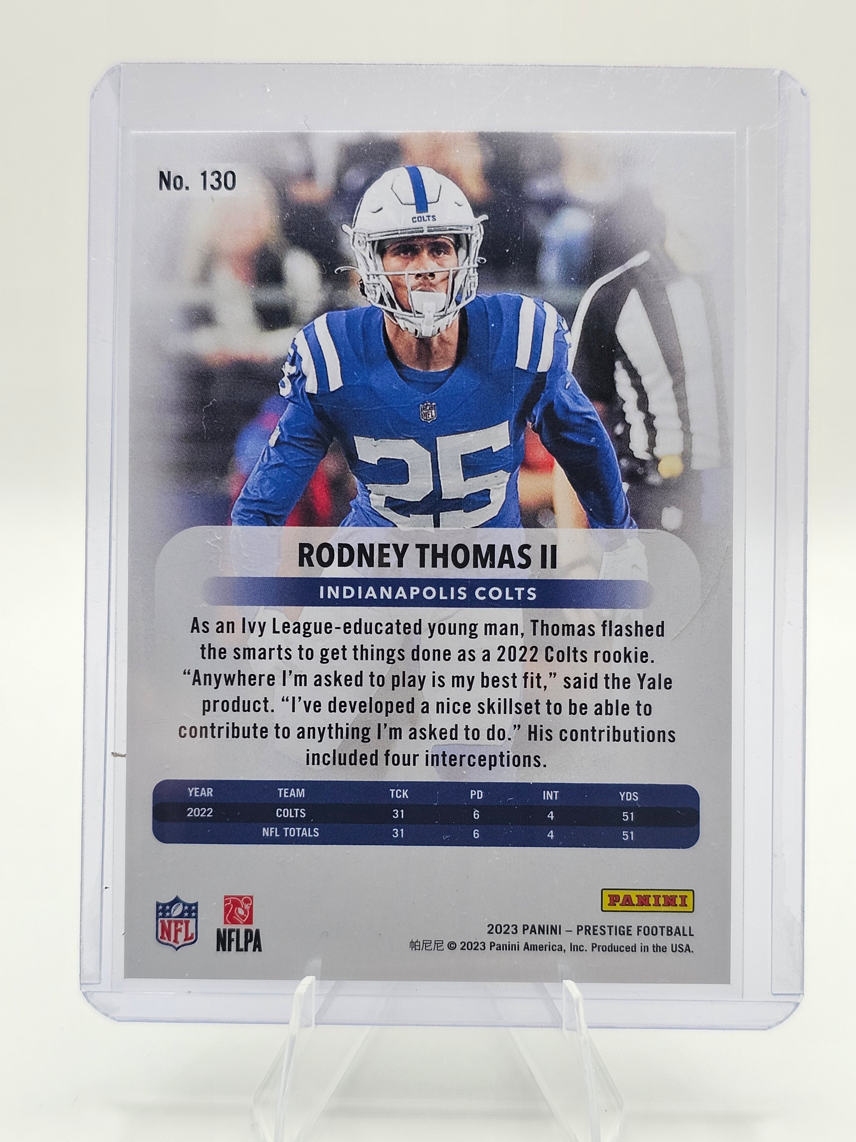 2023 Panini Prestige Xtra Points Blue #130 Rodney Thomas II #198/299