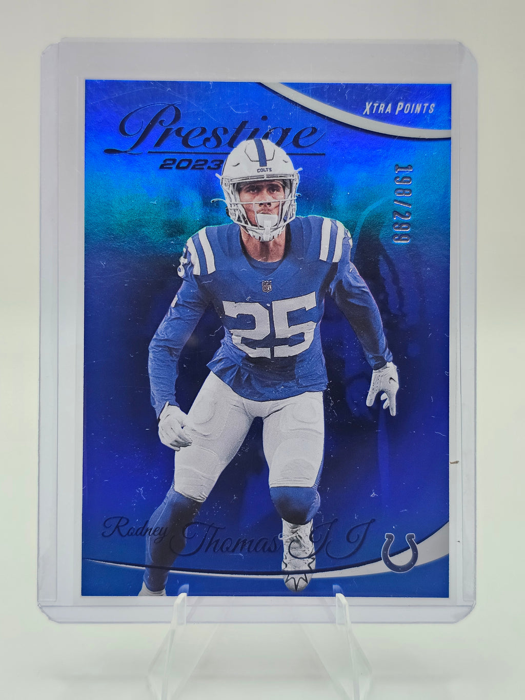 2023 Panini Prestige Xtra Points Blue #130 Rodney Thomas II #198/299