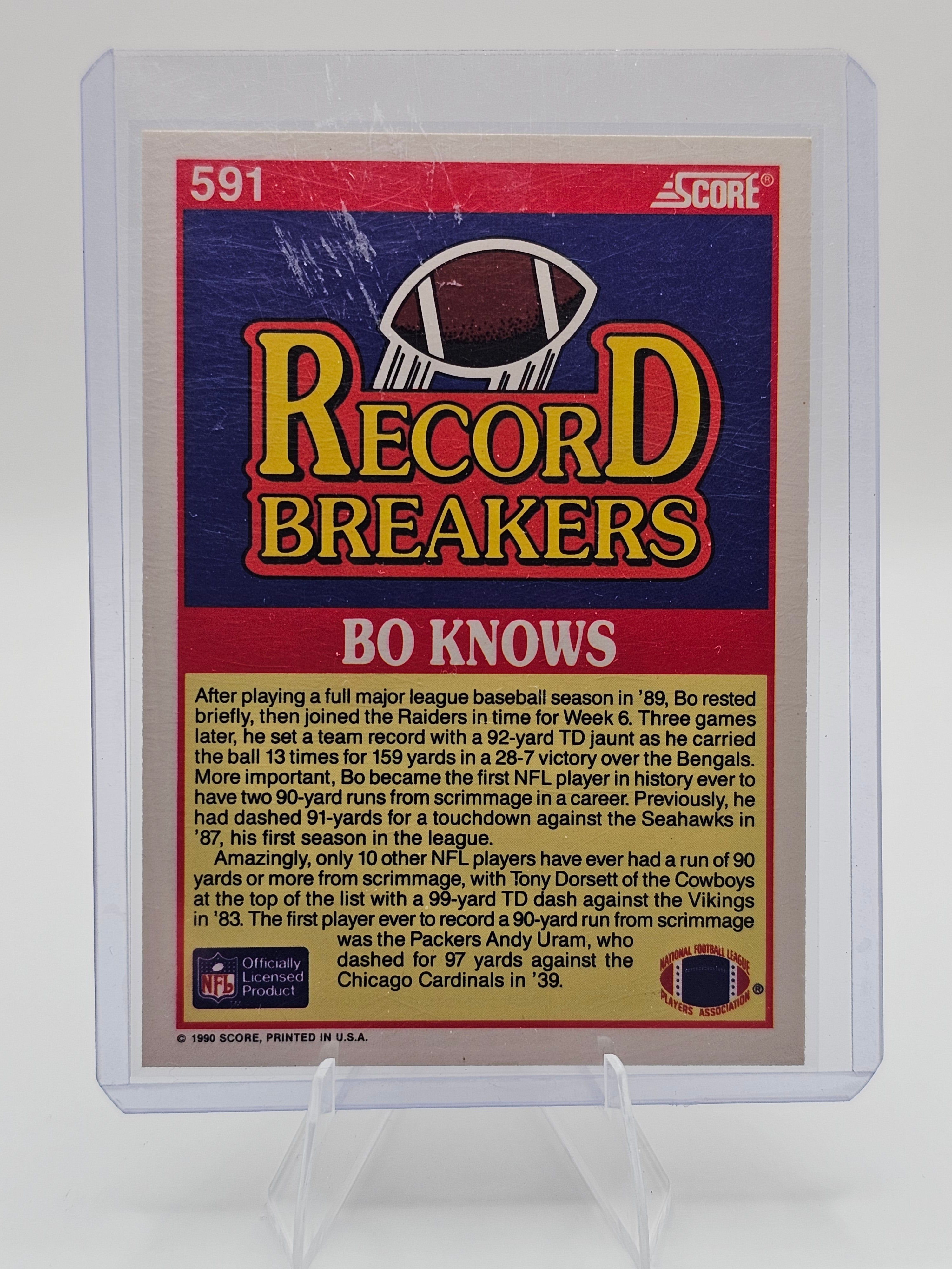 1990 Score #591 Bo Jackson