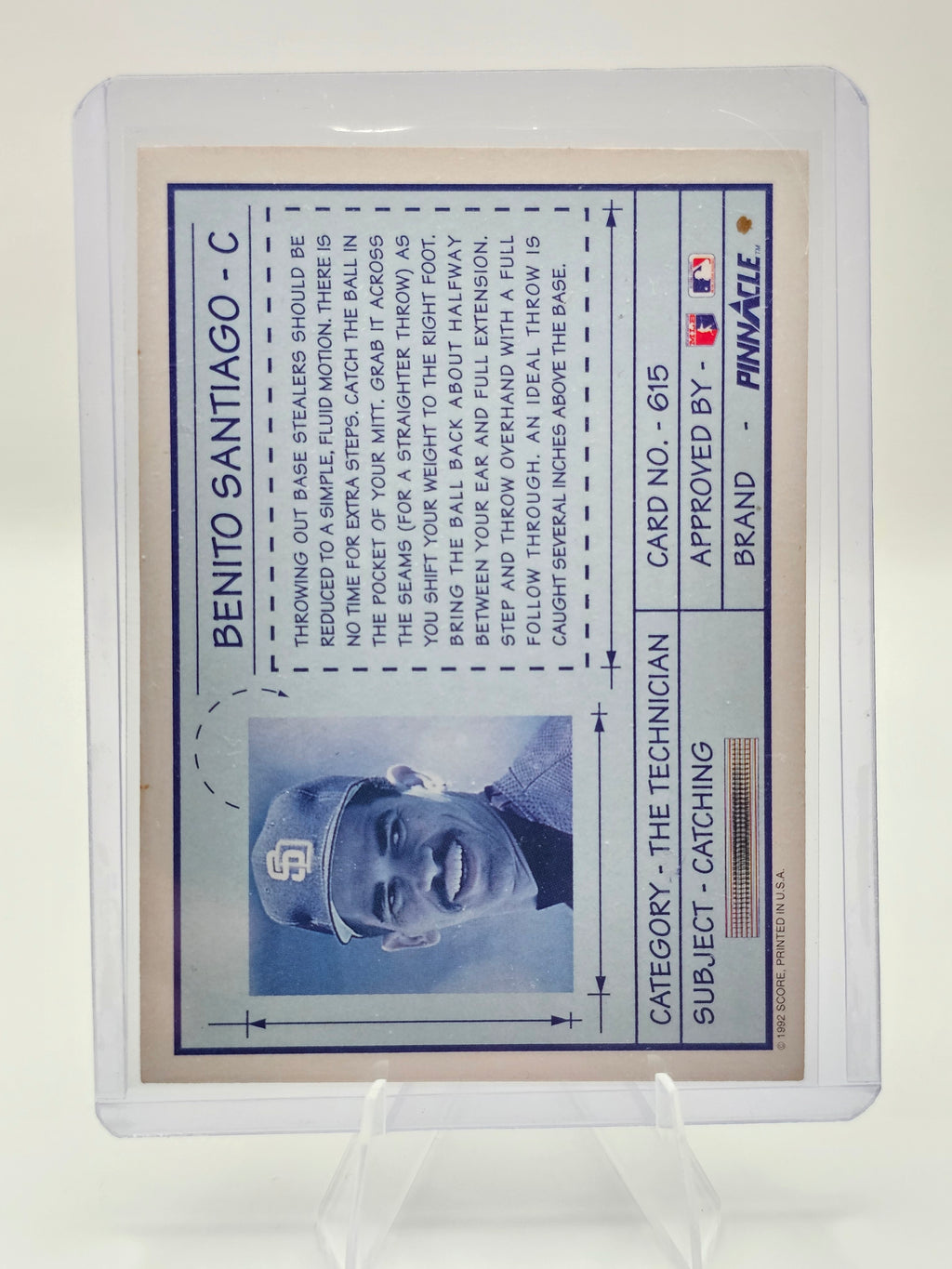 1992 Score #615 Benito Santiago