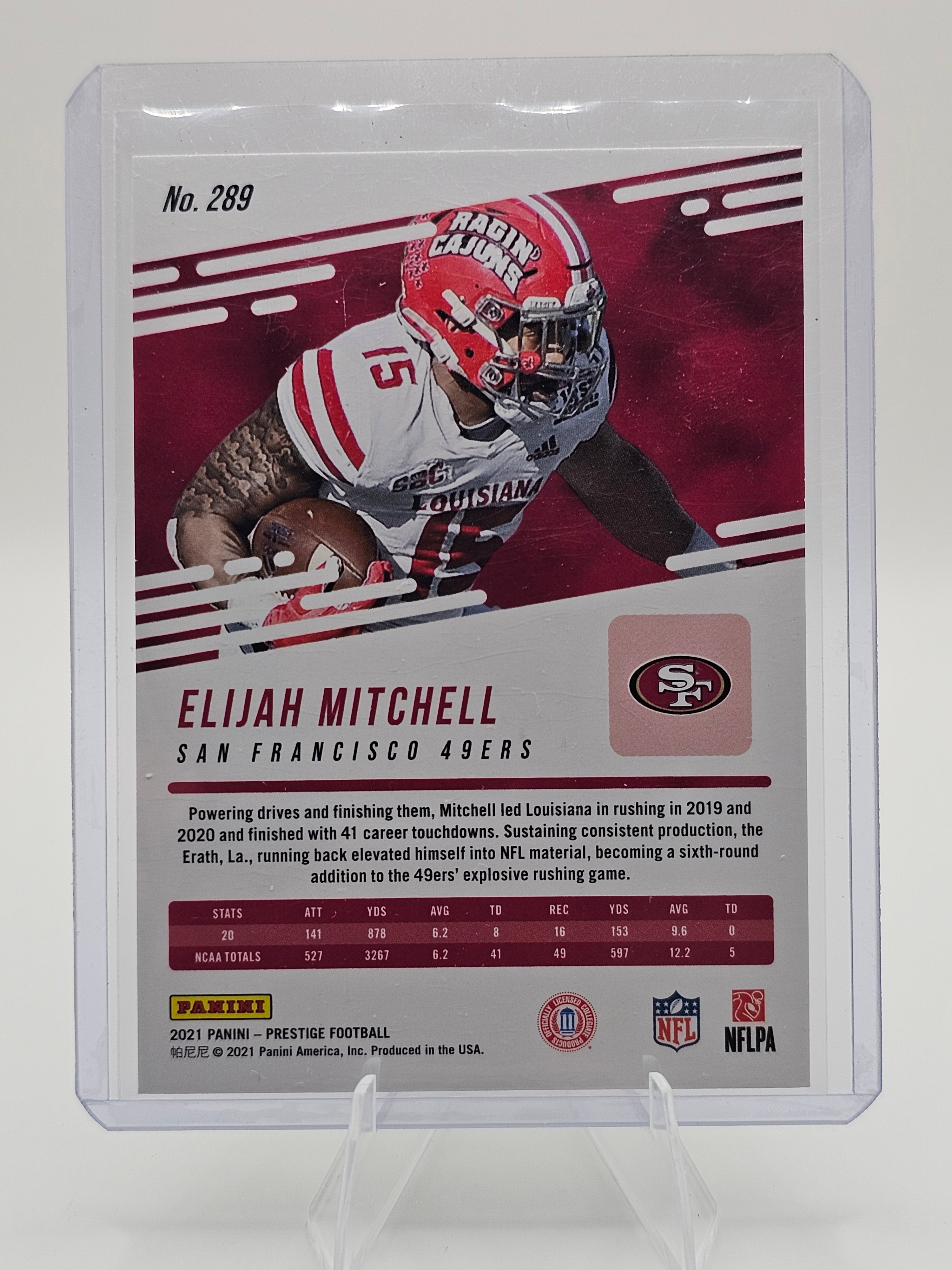 2021 Panini Prestige #289 Elijah Mitchell RC