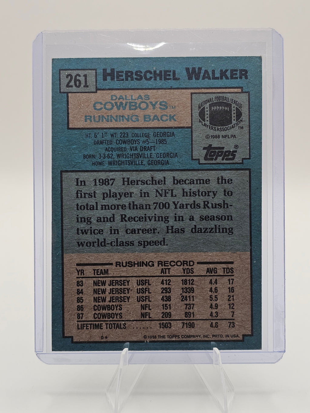 1988 Topps #261 Herschel Walker