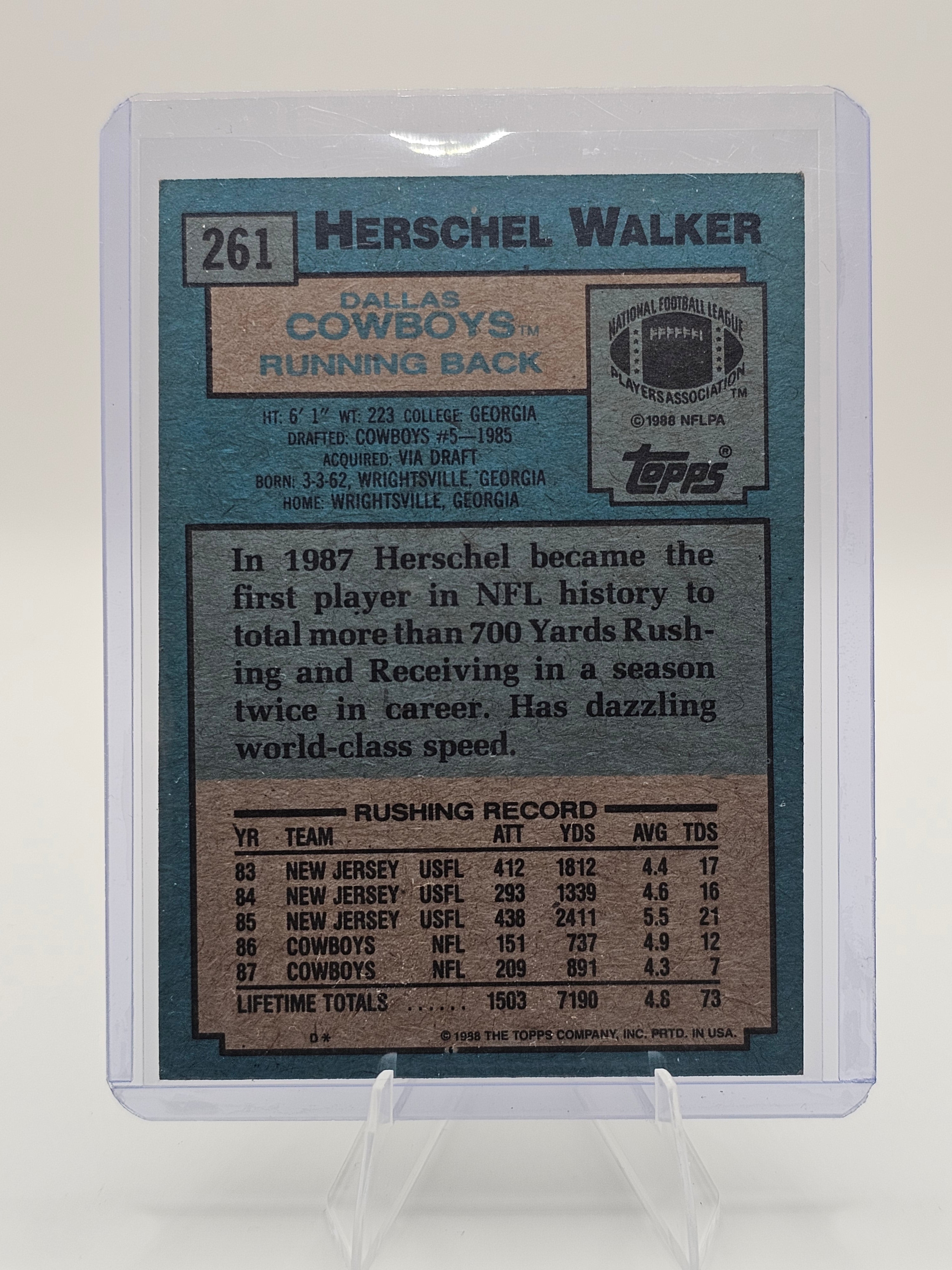1988 Topps #261 Herschel Walker