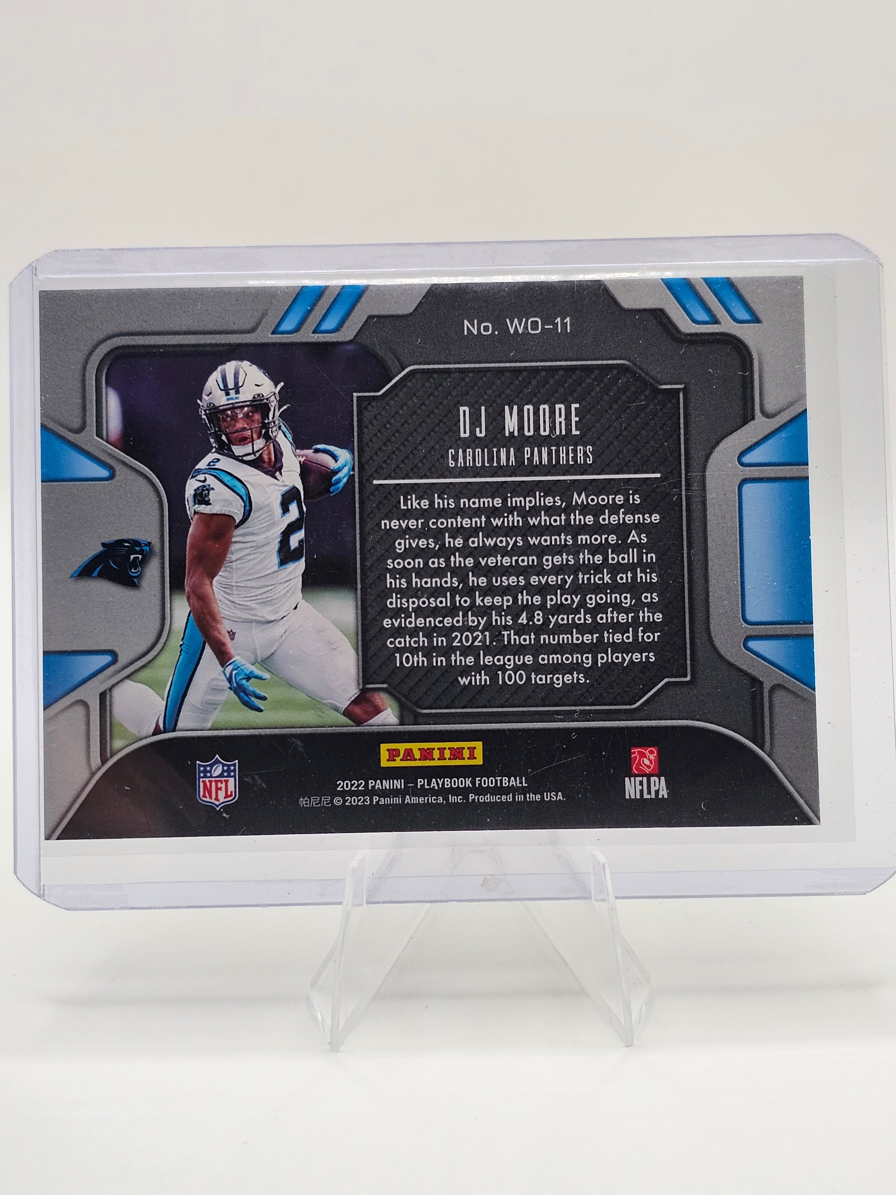 2022 Panini Playbook #WO-11 DJ Moore Wide Open