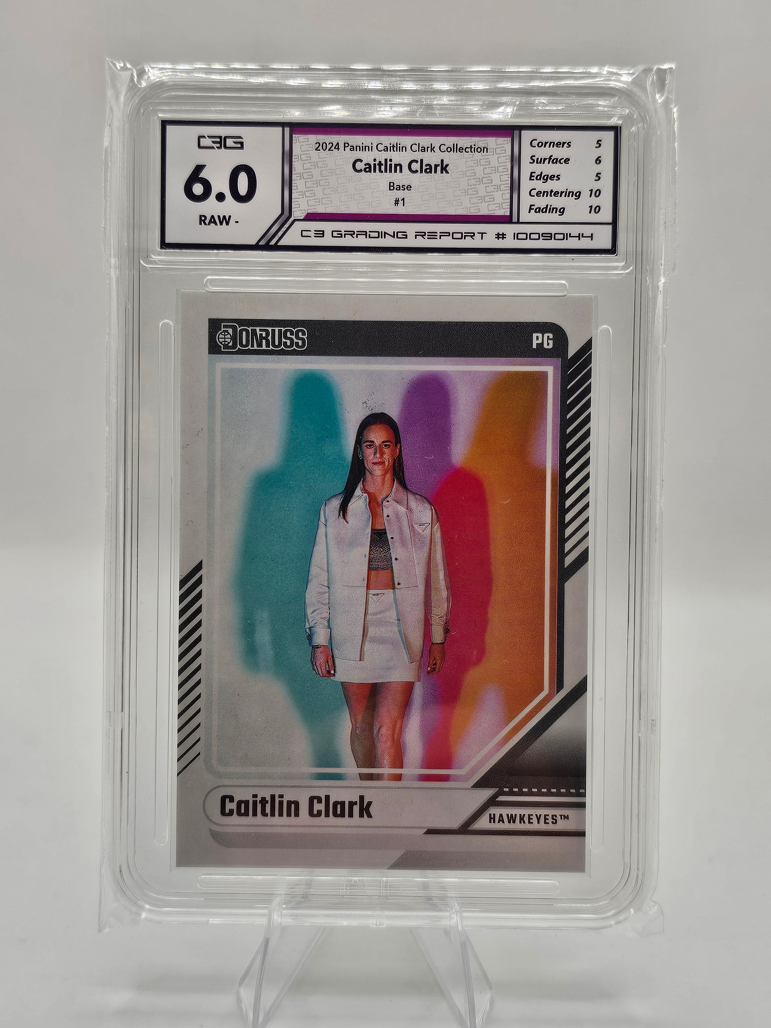 2024 Panini Caitlin Clark Collection Base #1 C3 Graded 6.0 | Iowa Hawkeyes