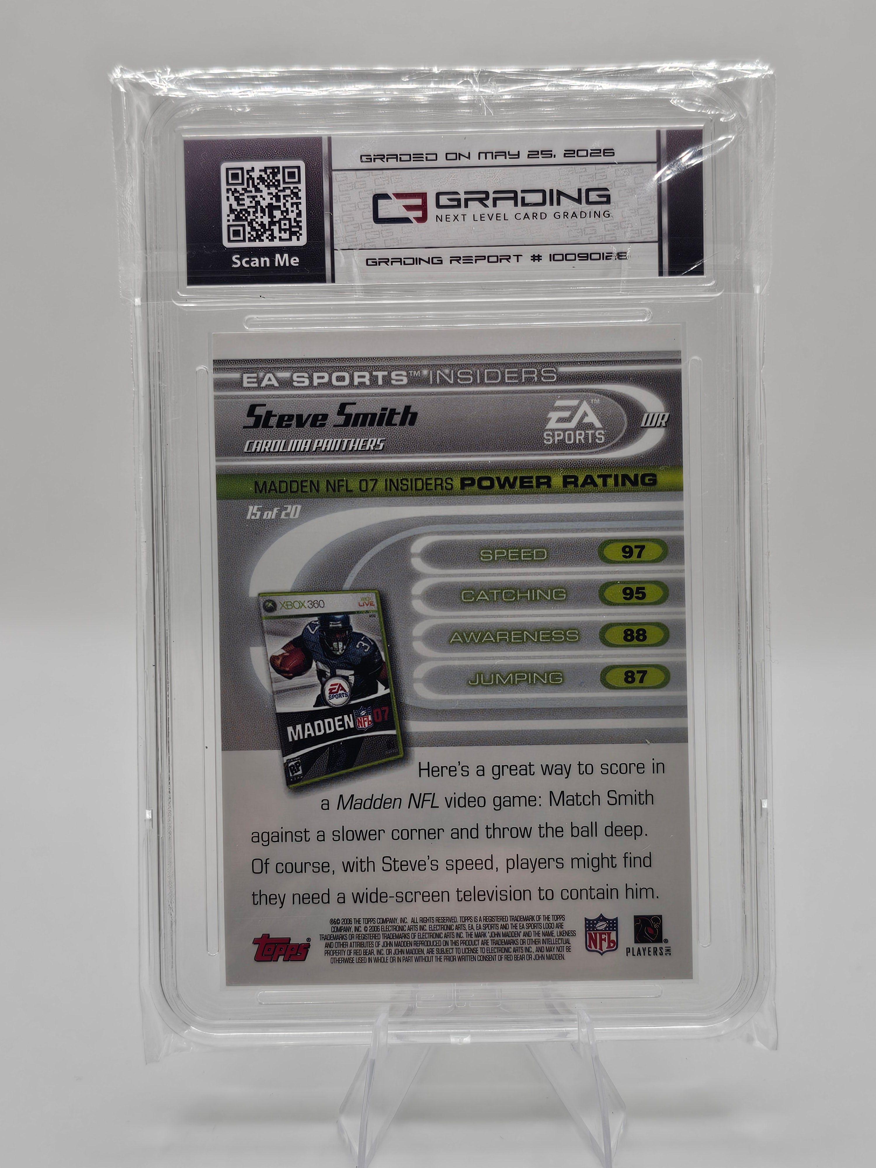 2006 Topps EA Sports Madden #15 Steve Smith C3 Graded 6.0