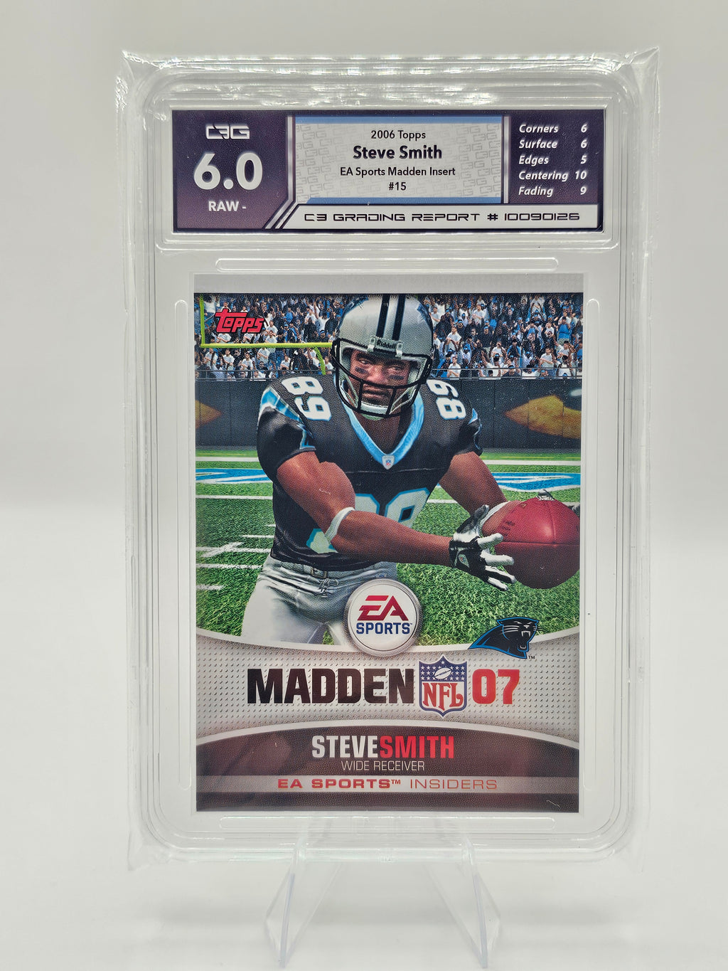 2006 Topps EA Sports Madden #15 Steve Smith C3 Graded 6.0