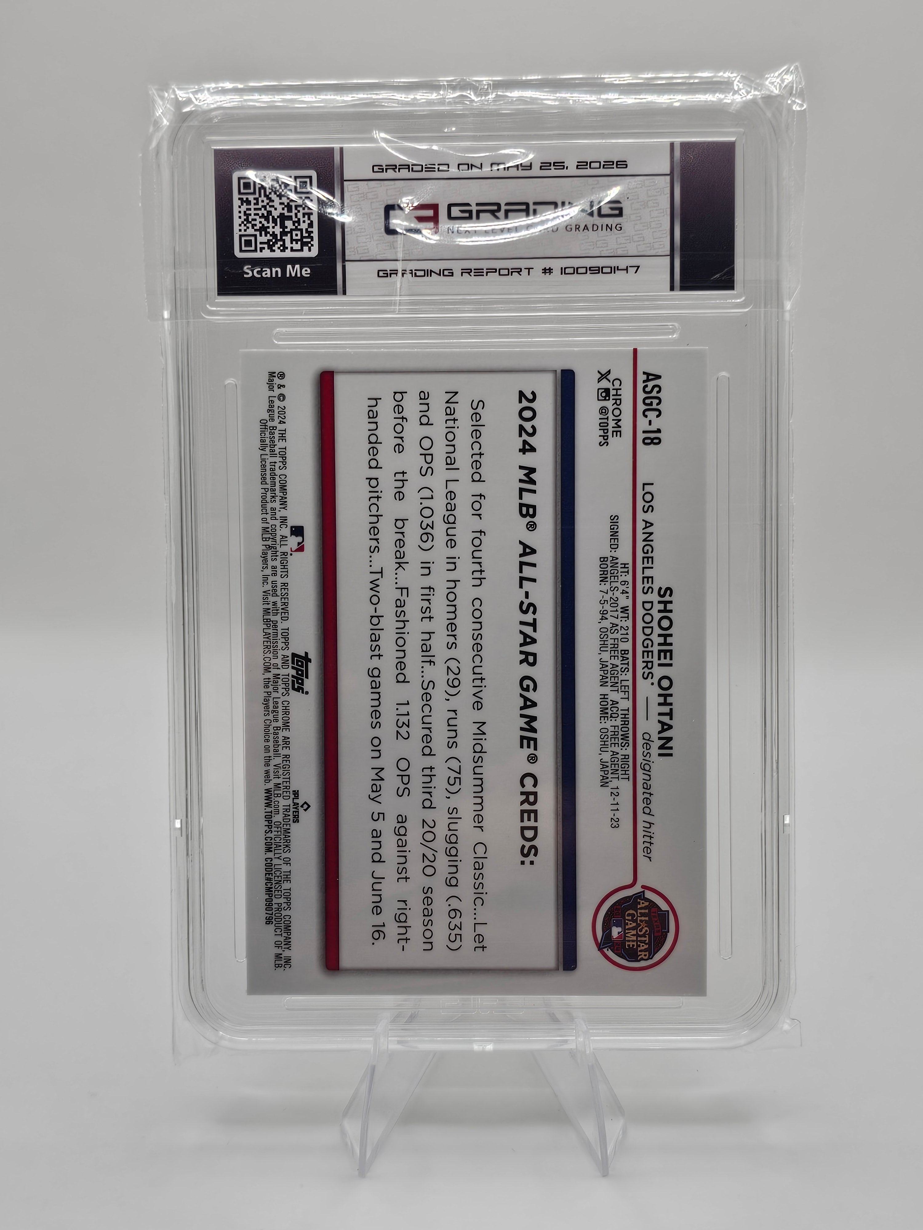 2024 Topps Chrome Update Shohei Ohtani #ASGC-18 C3 Graded 7.0