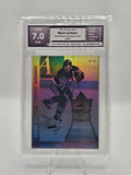 1991–92 Upper Deck Mario Lemieux #AW9 Hologram C3 Graded 7.0