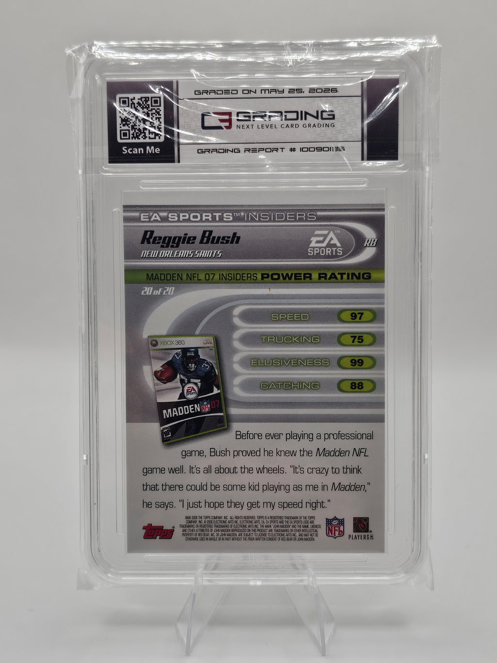 2006 Topps EA Sports Madden #20 Reggie Bush C3 Graded 7.0