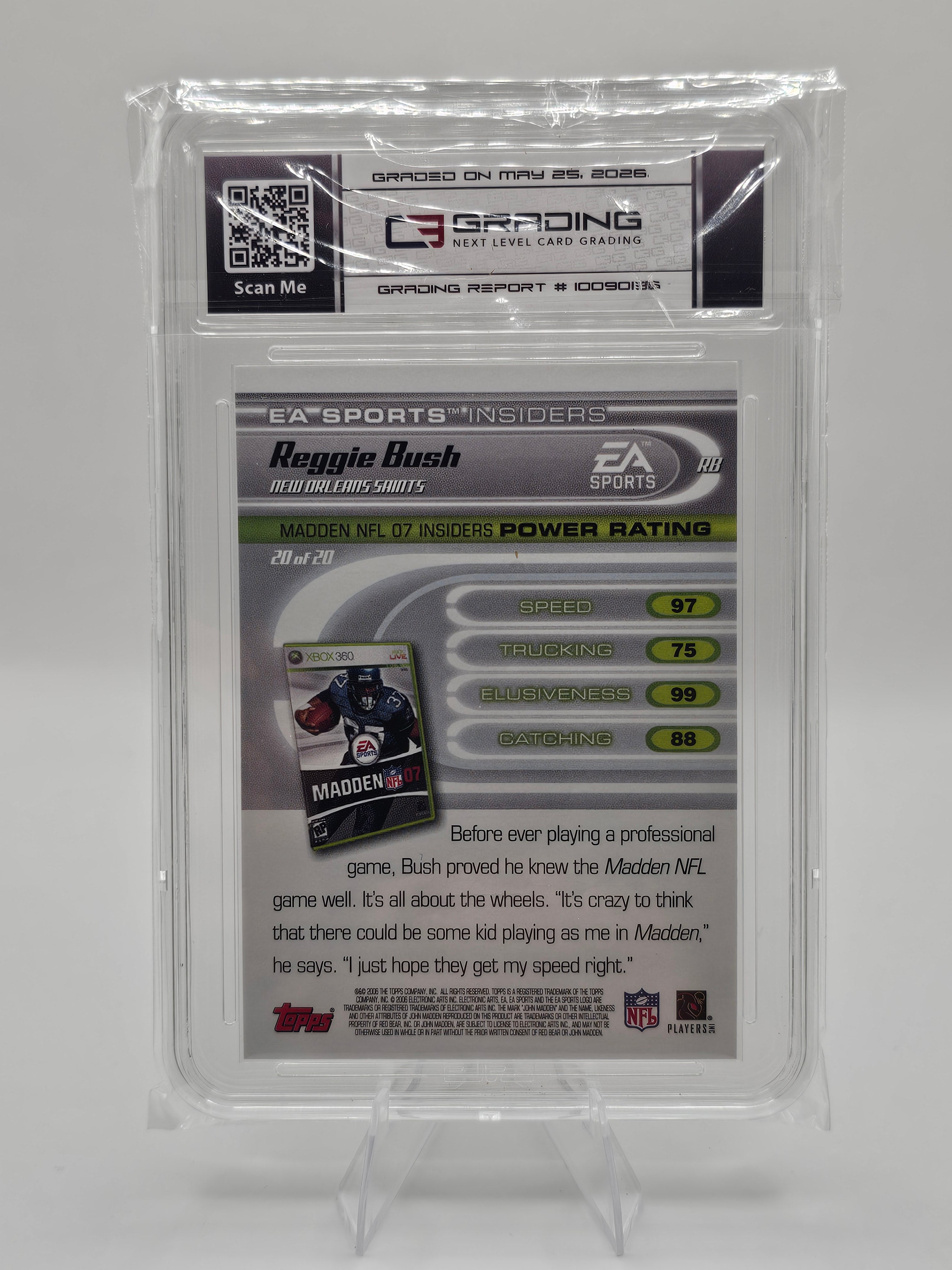 2006 Topps EA Sports Madden #20 Reggie Bush C3 Graded 7.0