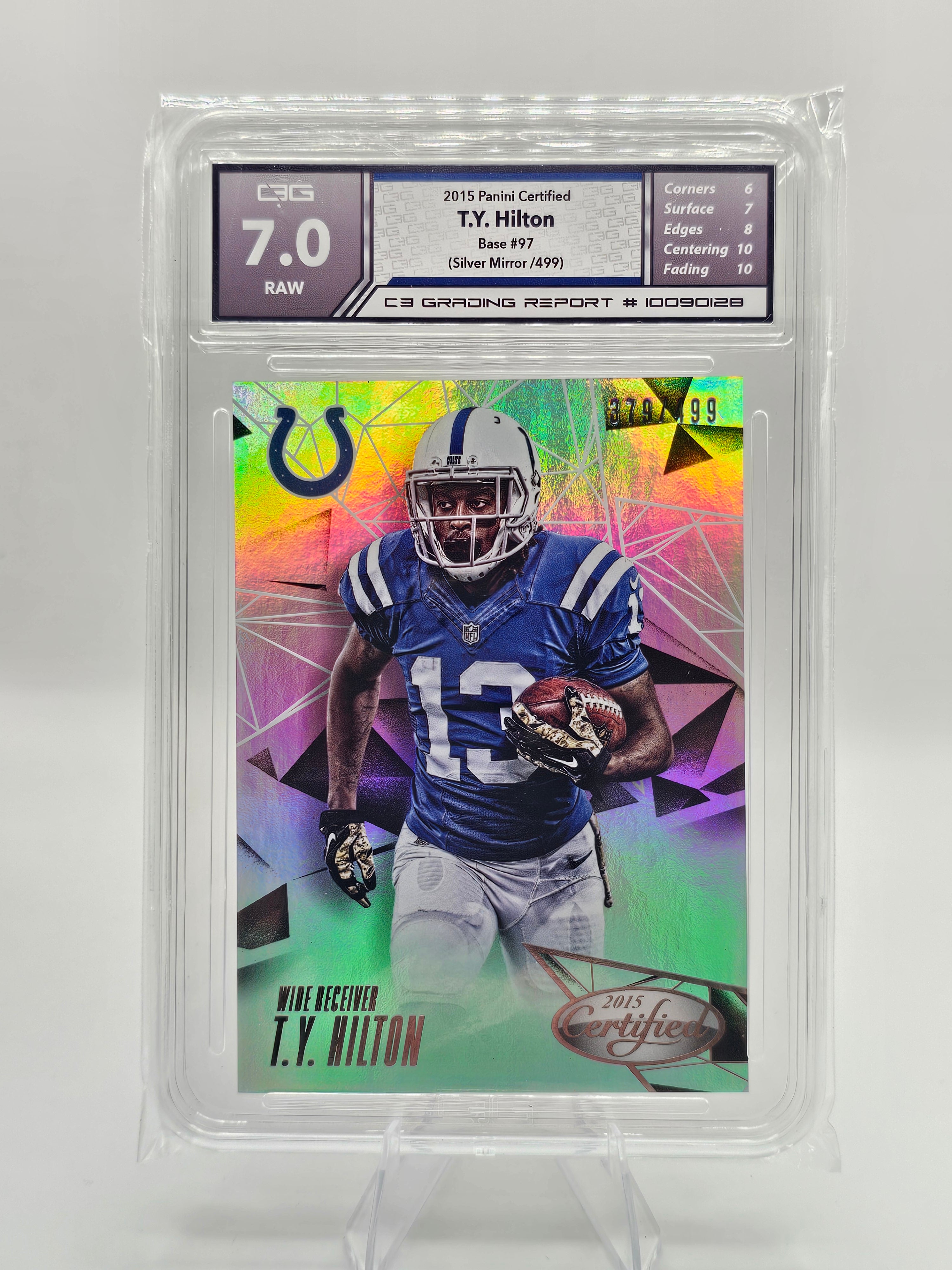 2015 Panini Certified #97 T.Y. Hilton Silver Mirror C3 Graded 7.0