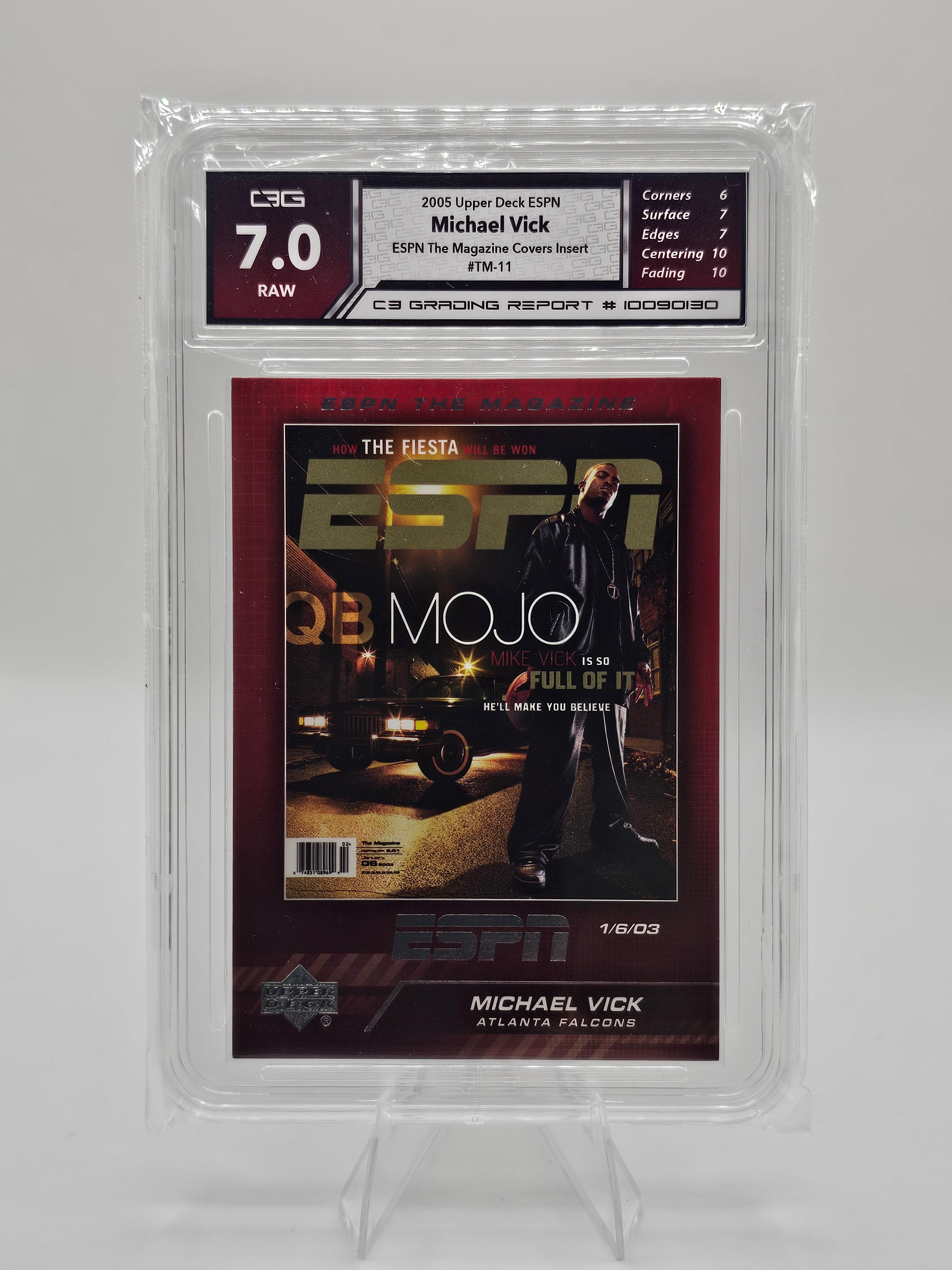 2005 Upper Deck ESPN The Magazine Covers #TM-11 Michael Vick C3 Graded 7.0