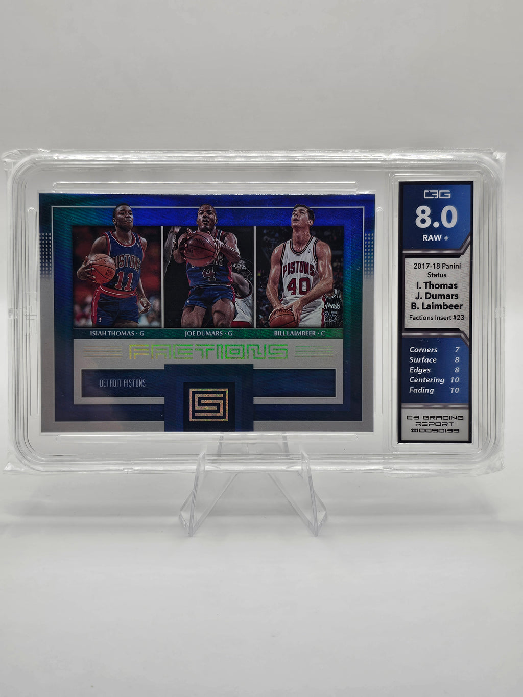 2017–18 Panini Status Factions #23 Isiah Thomas Joe Dumars Bill Laimbeer