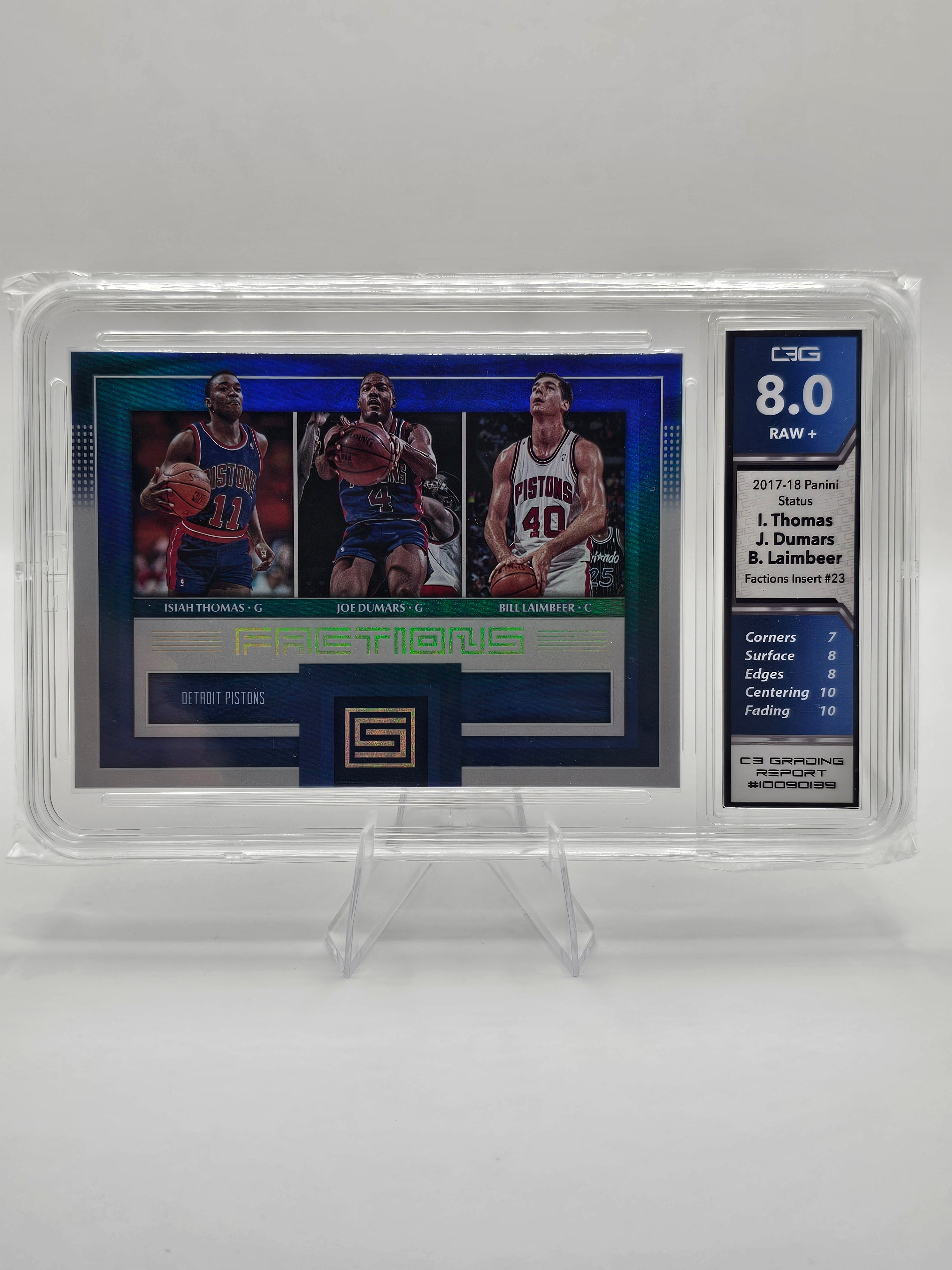 2017–18 Panini Status Factions #23 Isiah Thomas Joe Dumars Bill Laimbeer