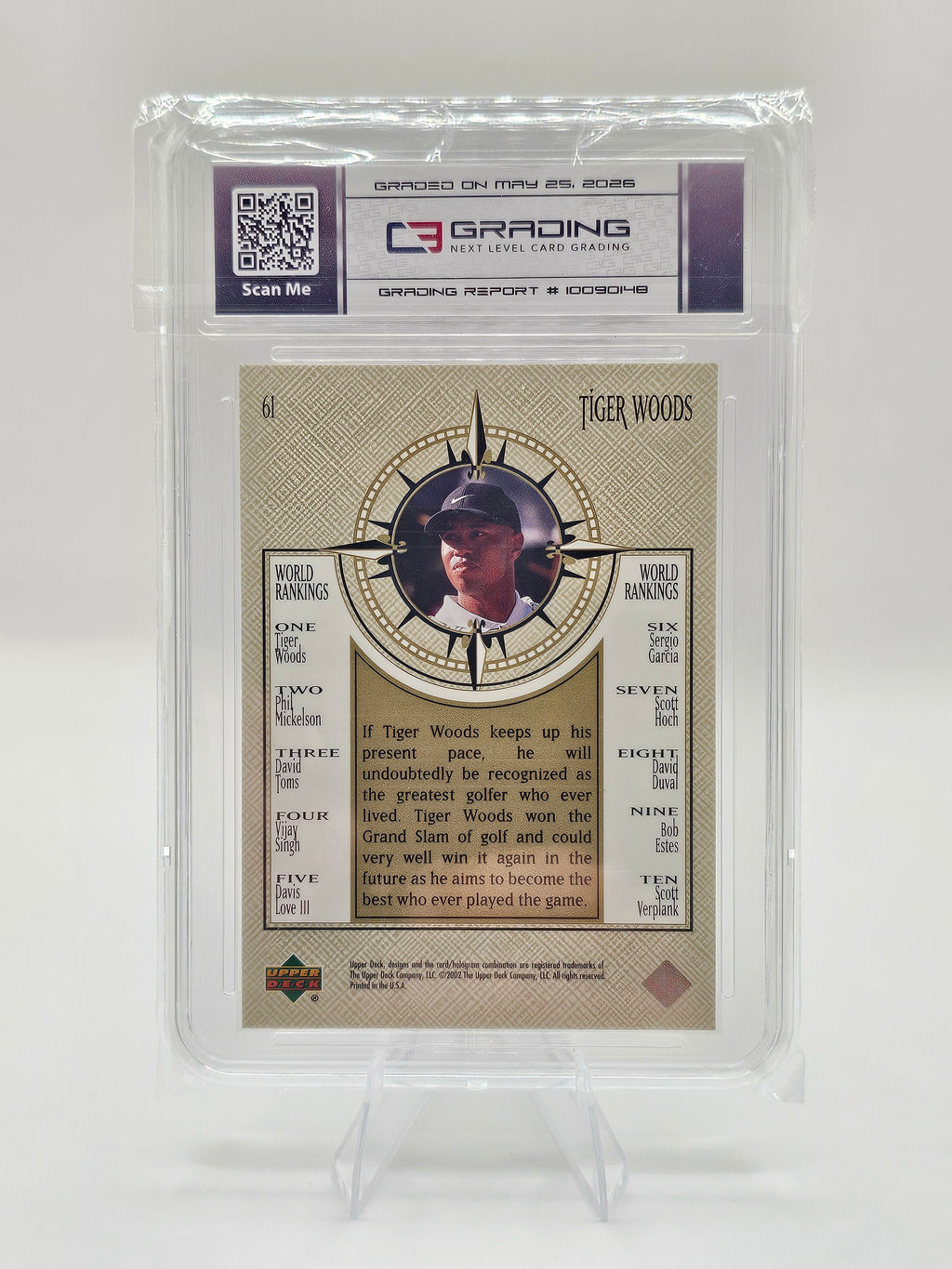 2002 Upper Deck New World Order #61 Tiger Woods C3 8.0 RAW+