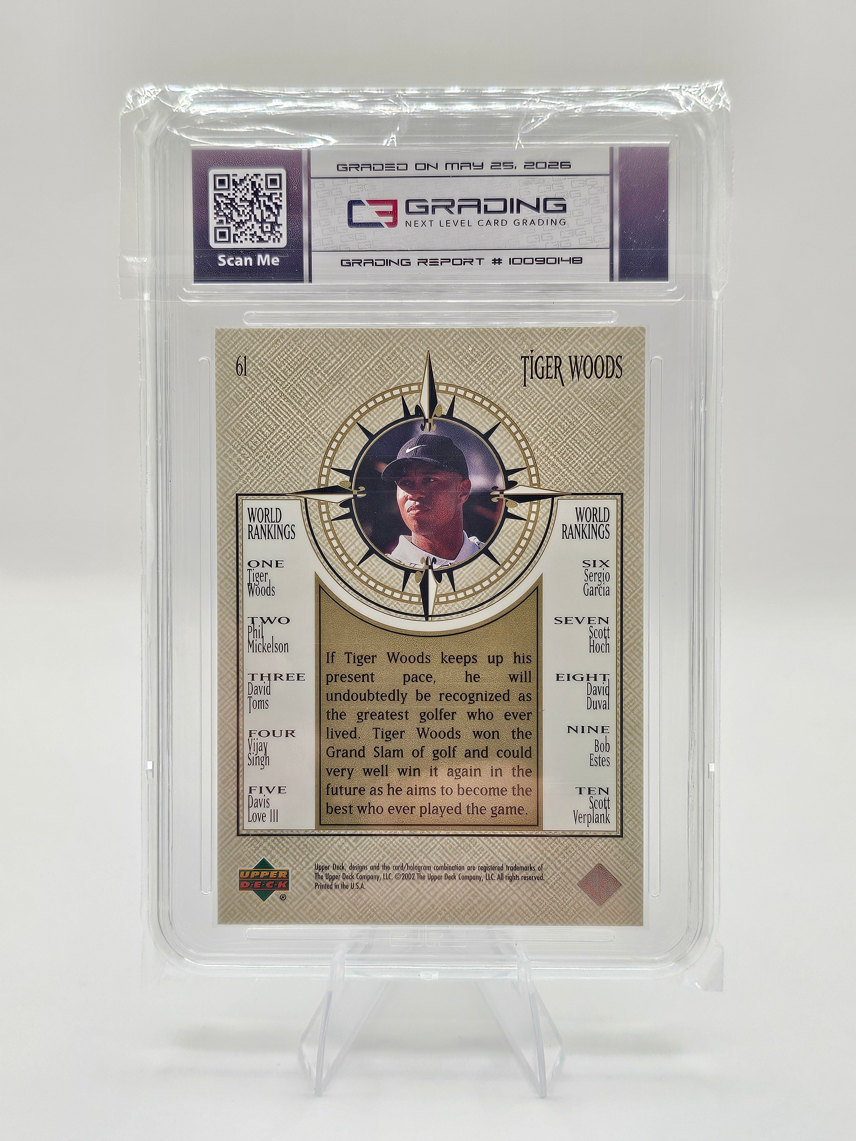2002 Upper Deck New World Order #61 Tiger Woods C3 8.0 RAW+