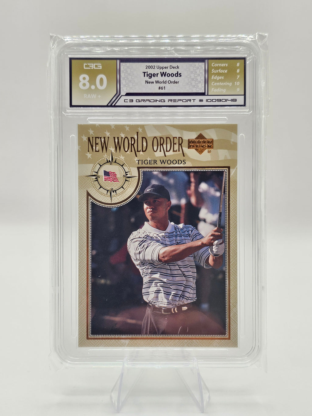 2002 Upper Deck New World Order #61 Tiger Woods C3 8.0 RAW+