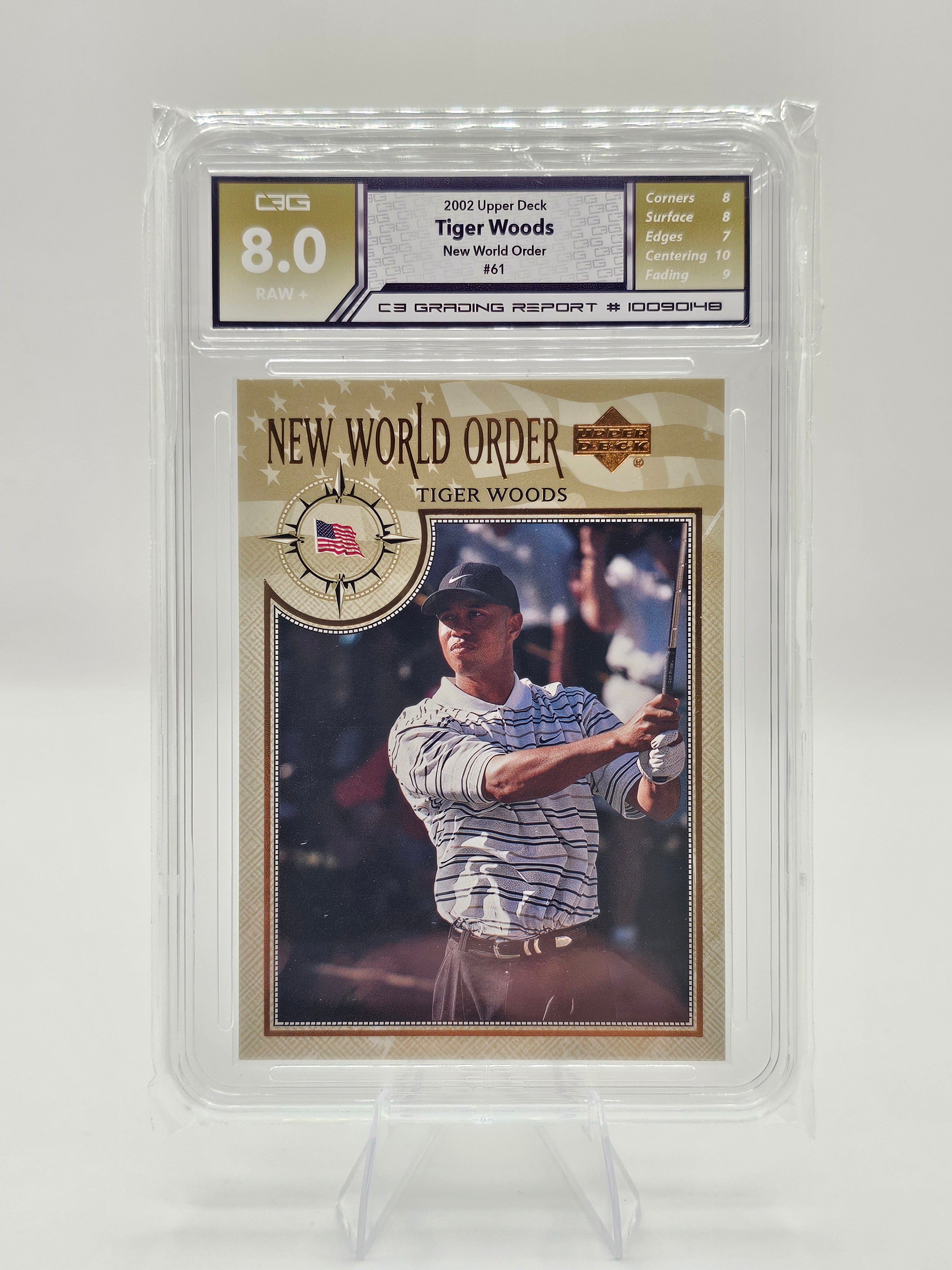 2002 Upper Deck New World Order #61 Tiger Woods C3 8.0 RAW+