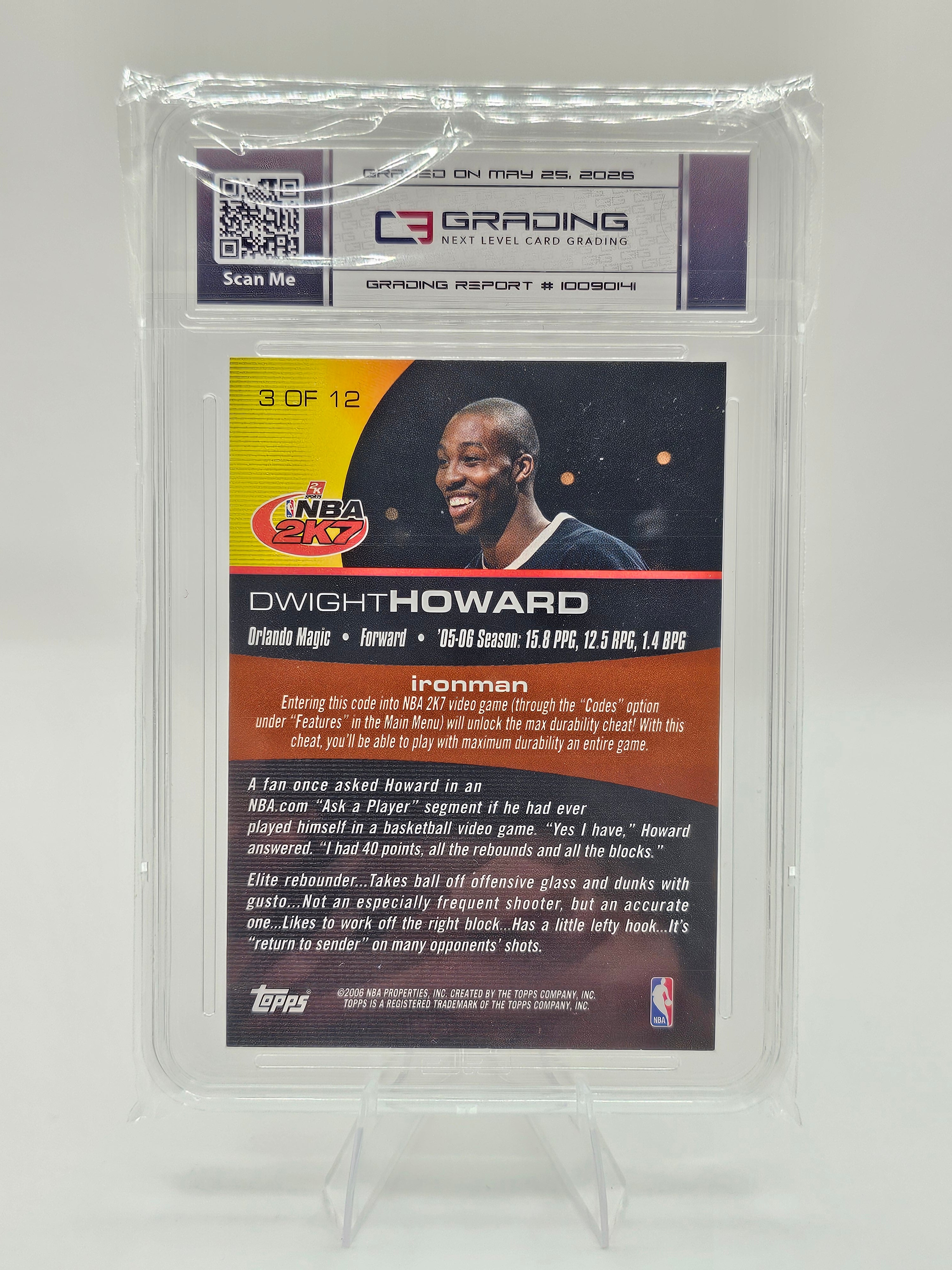 2006–07 Topps 2K All-Stars #3 Dwight Howard C3 9.0 MINT | NBA 2K7