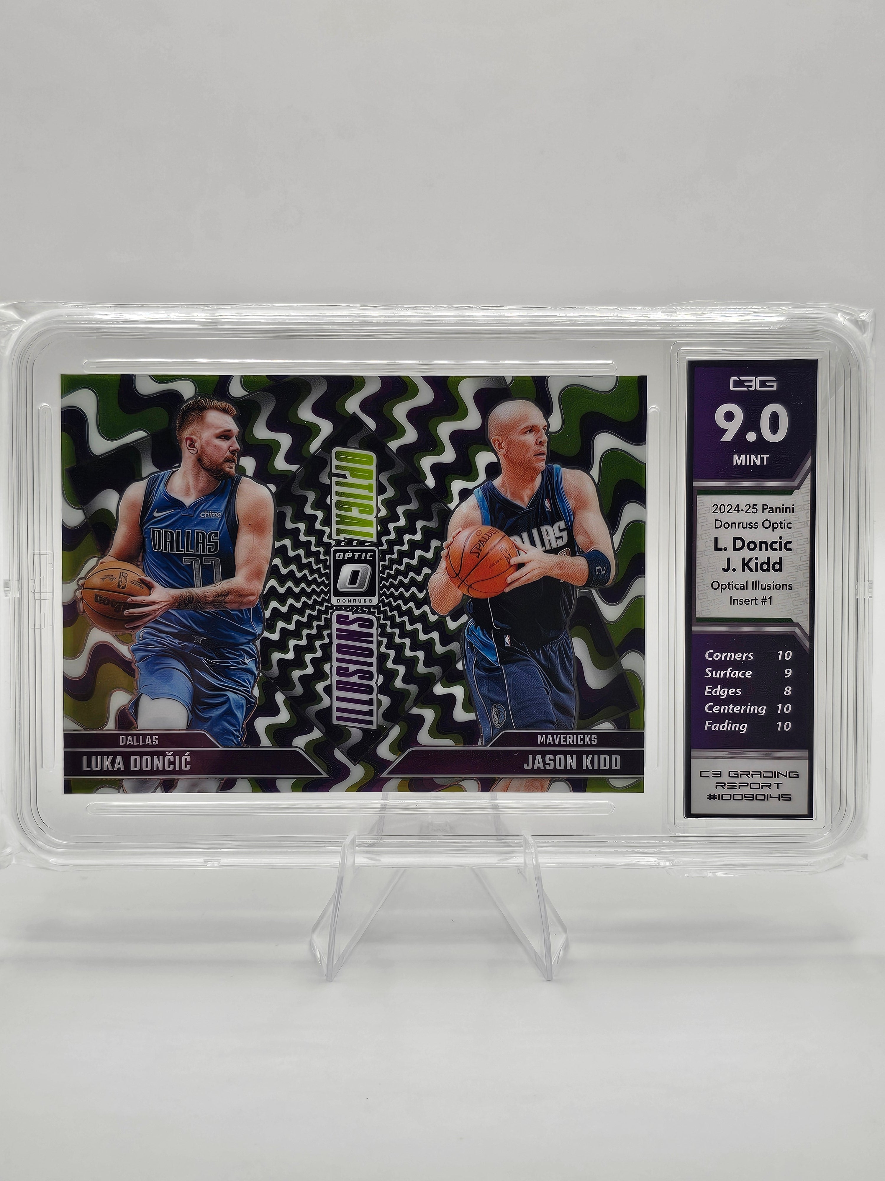 2024–25 Panini Donruss Optic Optical Illusions #1 Luka Dončić Jason Kidd