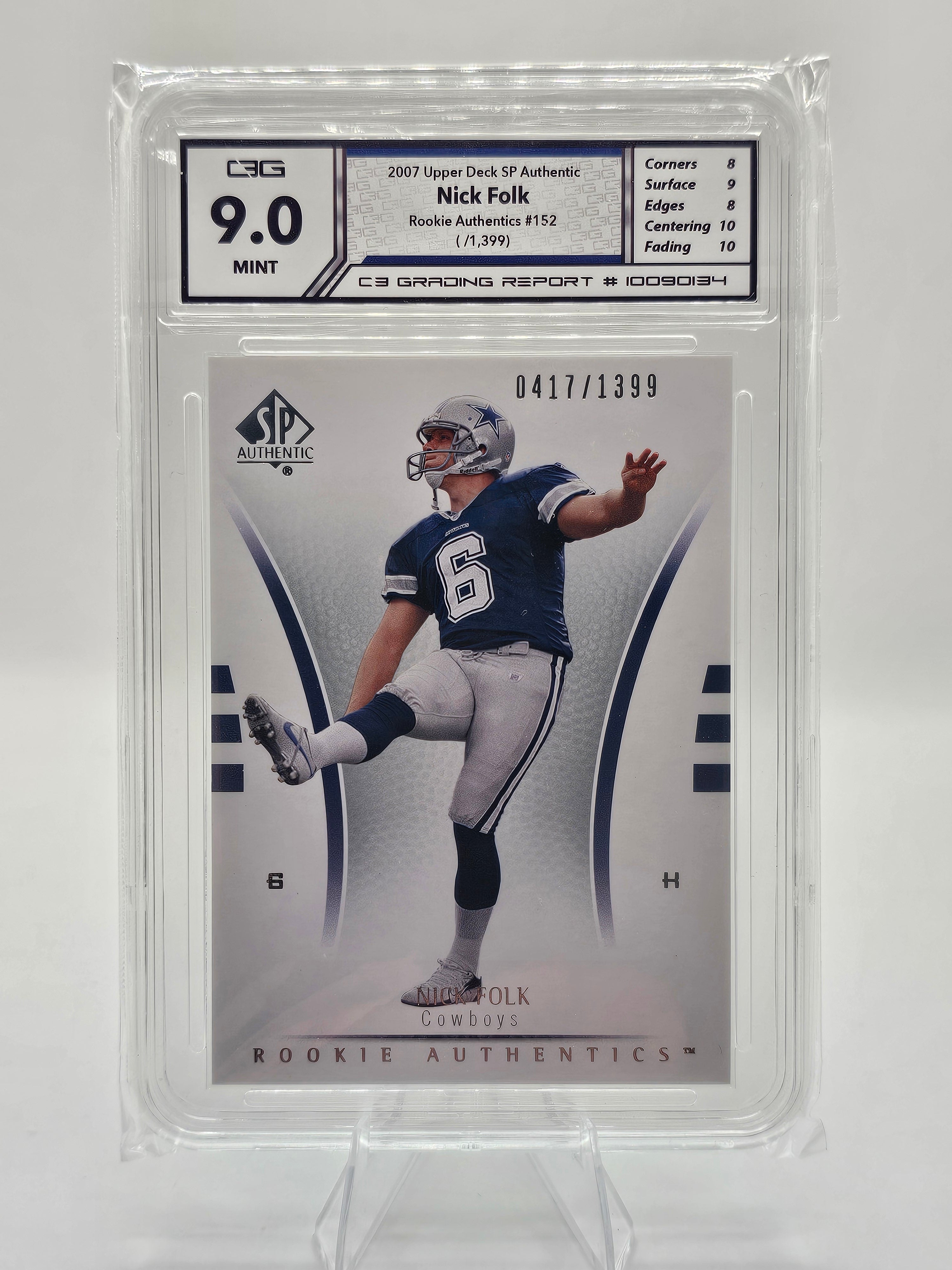 2007 Upper Deck SP Authentic Rookie Authentics #152 – Nick Folk