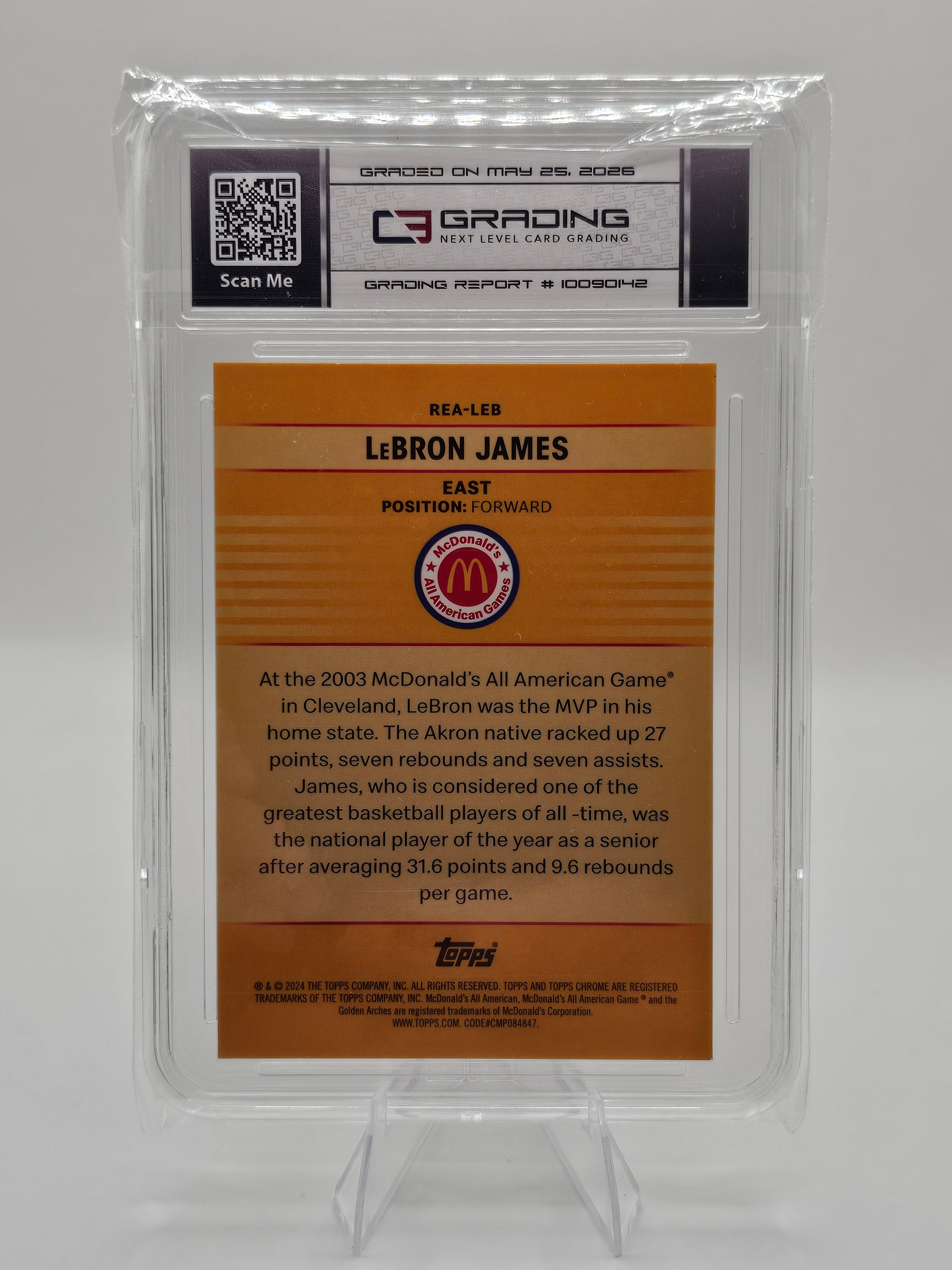 2024 Topps Chrome McDonald's All-American Franchise Picks #REA-LEB