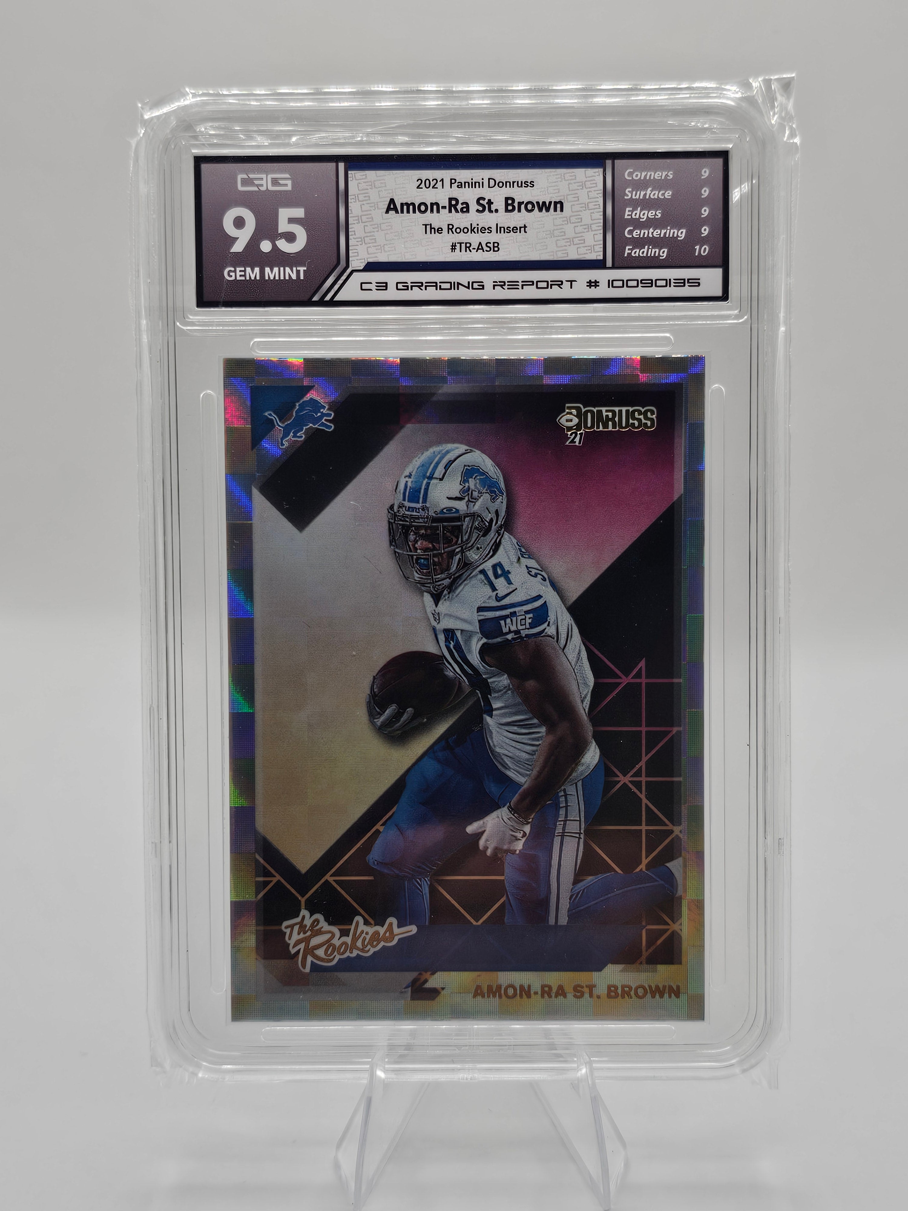 2021 Panini Donruss The Rookies Amon-Ra St. Brown TR-ASB C3 9.5 GEM MINT