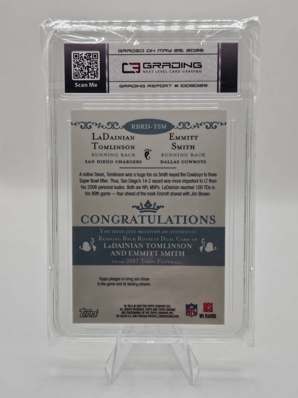 2007 Topps Chrome Running Back Royalty LaDainian Tomlinson / Emmitt Smith
