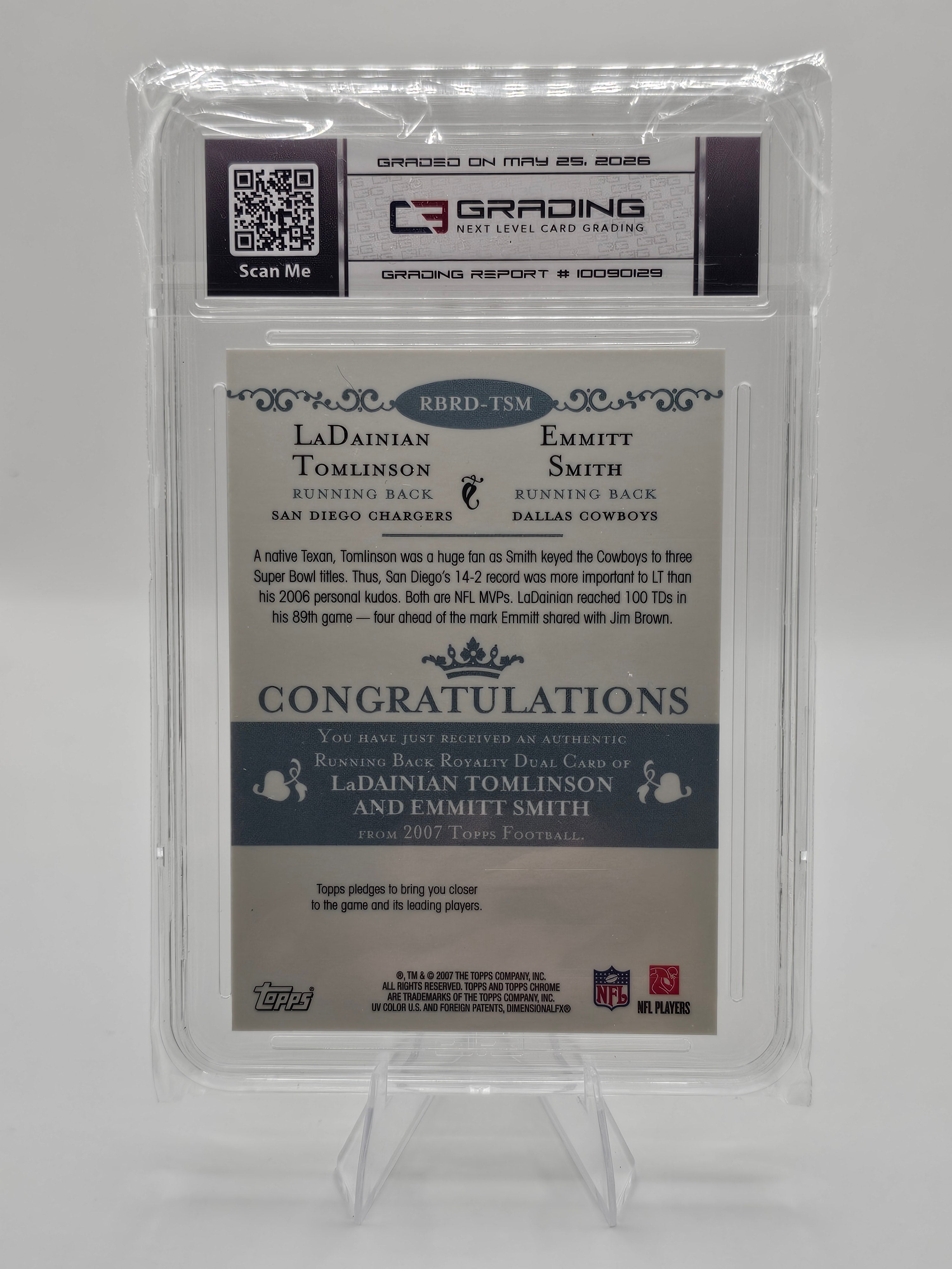 2007 Topps Chrome Running Back Royalty LaDainian Tomlinson / Emmitt Smith