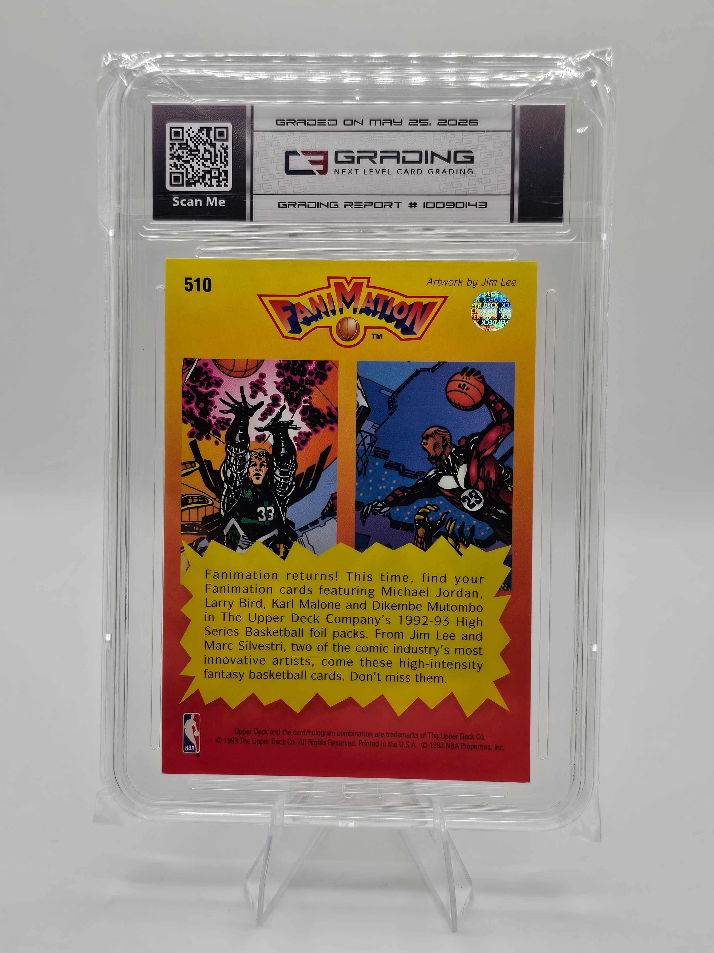 1992–93 Upper Deck Fanimation #510 – Larry Bird / Michael Jordan