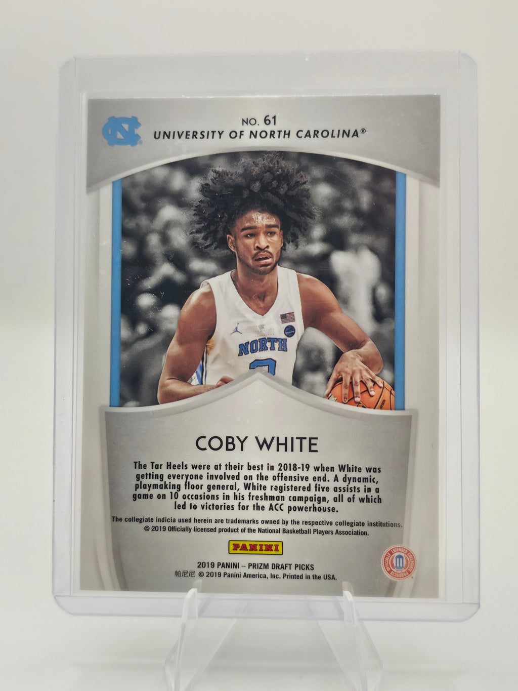 2019 Panini Prizm Draft Picks Crusade #8 Coby White RC Rookie North Carolina