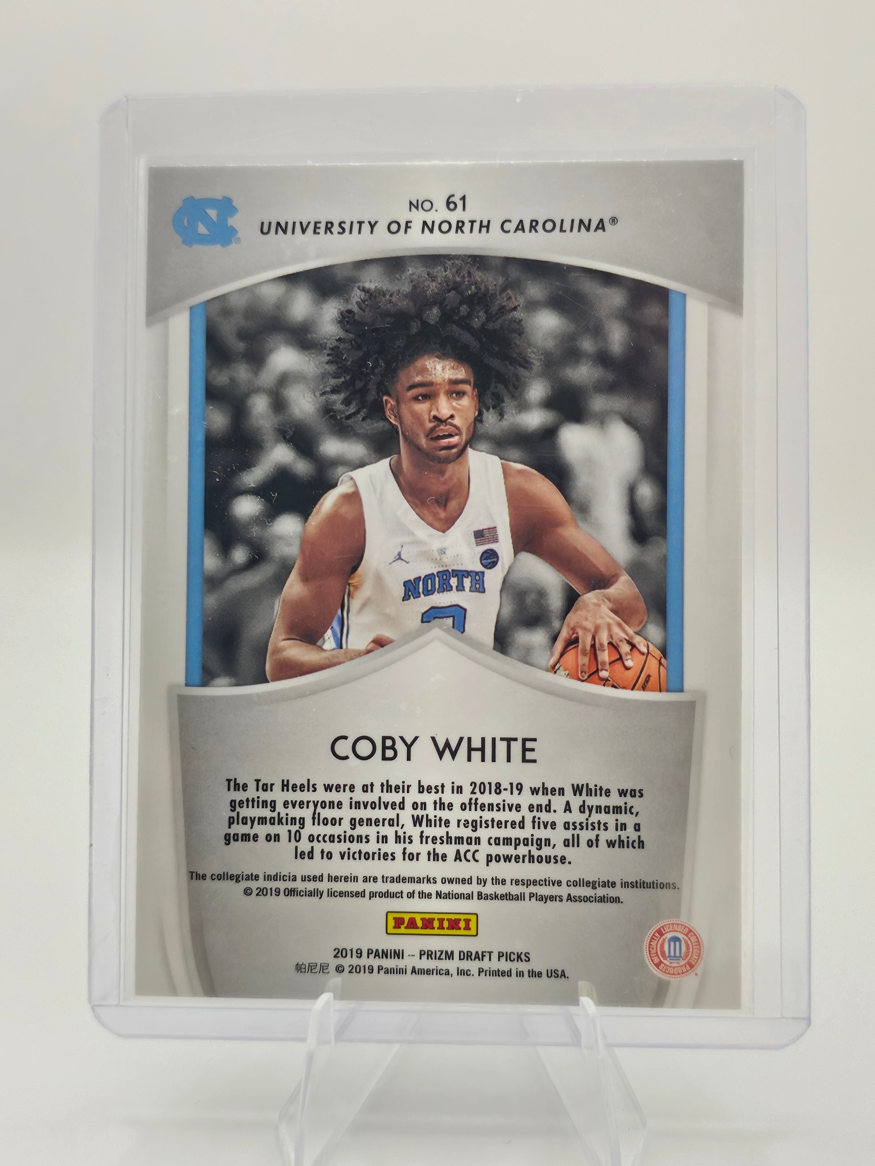 2019 Panini Prizm Draft Picks Crusade #8 Coby White RC Rookie North Carolina
