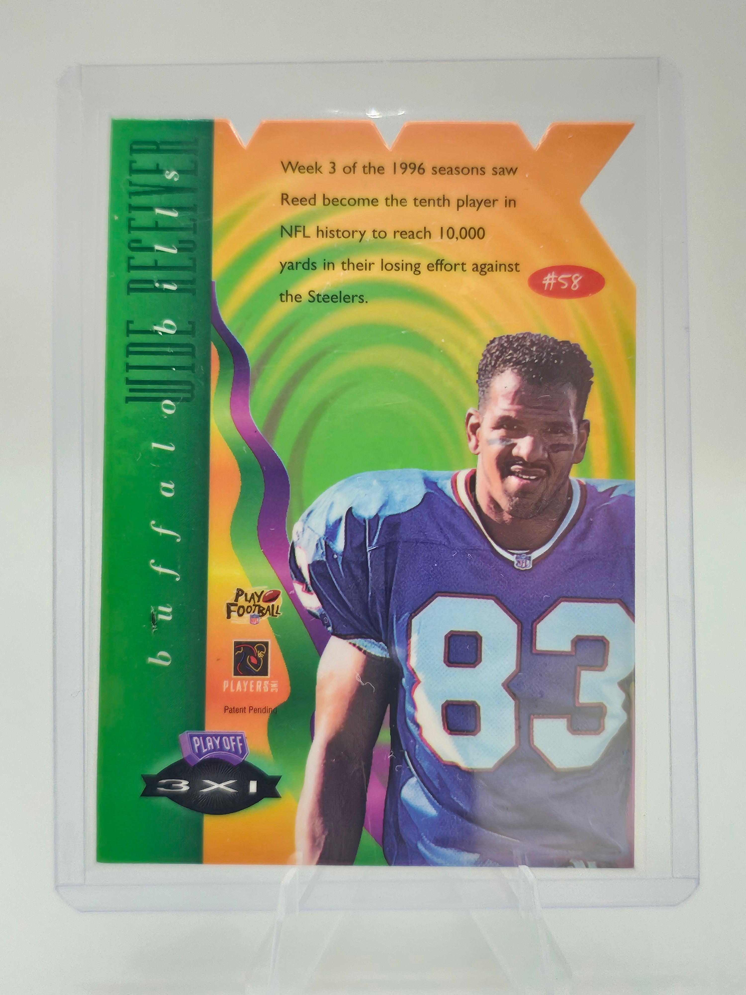 1996 Playoff Illusions 3XI #58 Andre Reed Buffalo Bills Parallel HOF