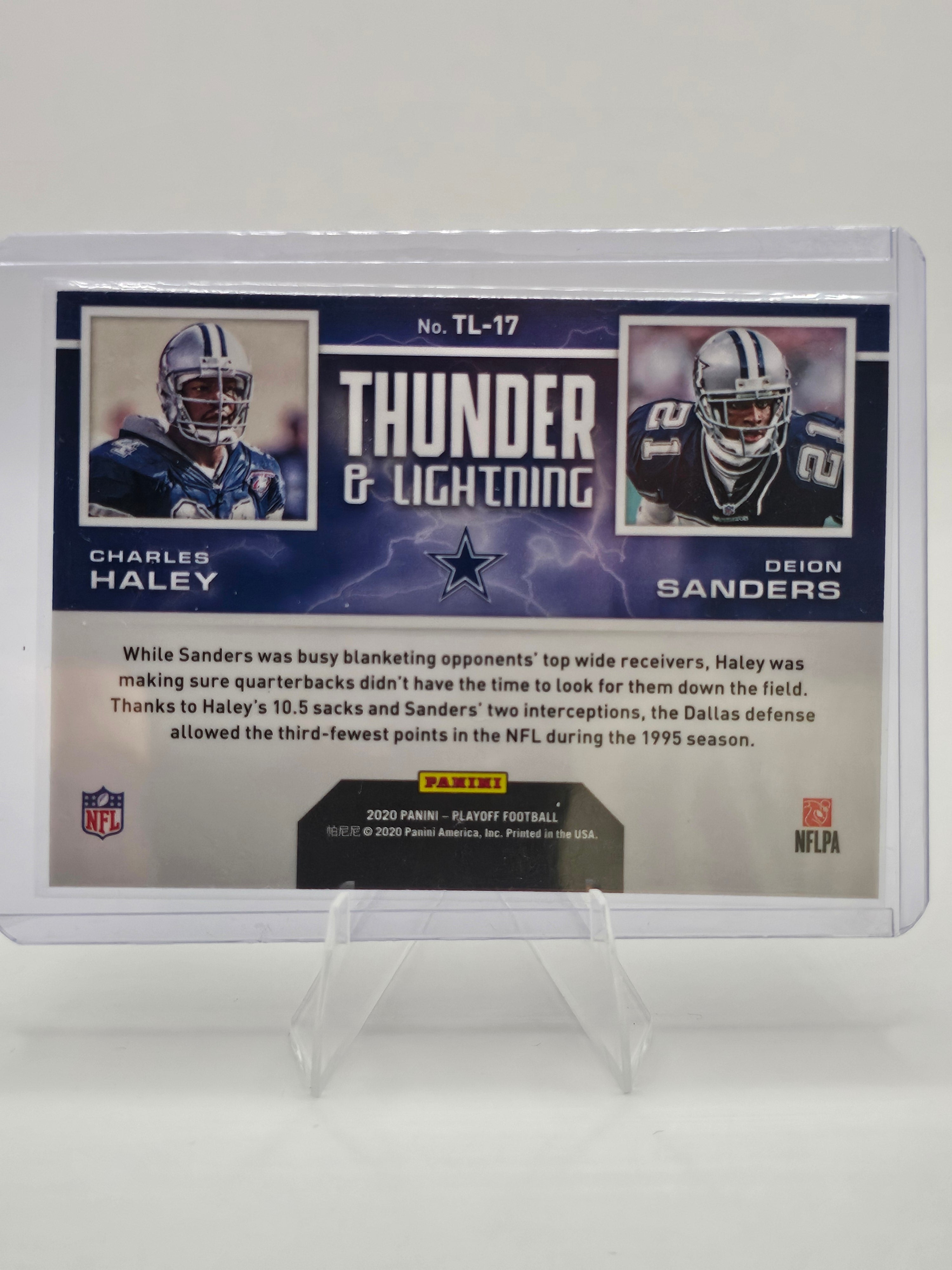 2020 Panini Playoff Thunder & Lightning TL-17 Charles Haley Deion Sanders