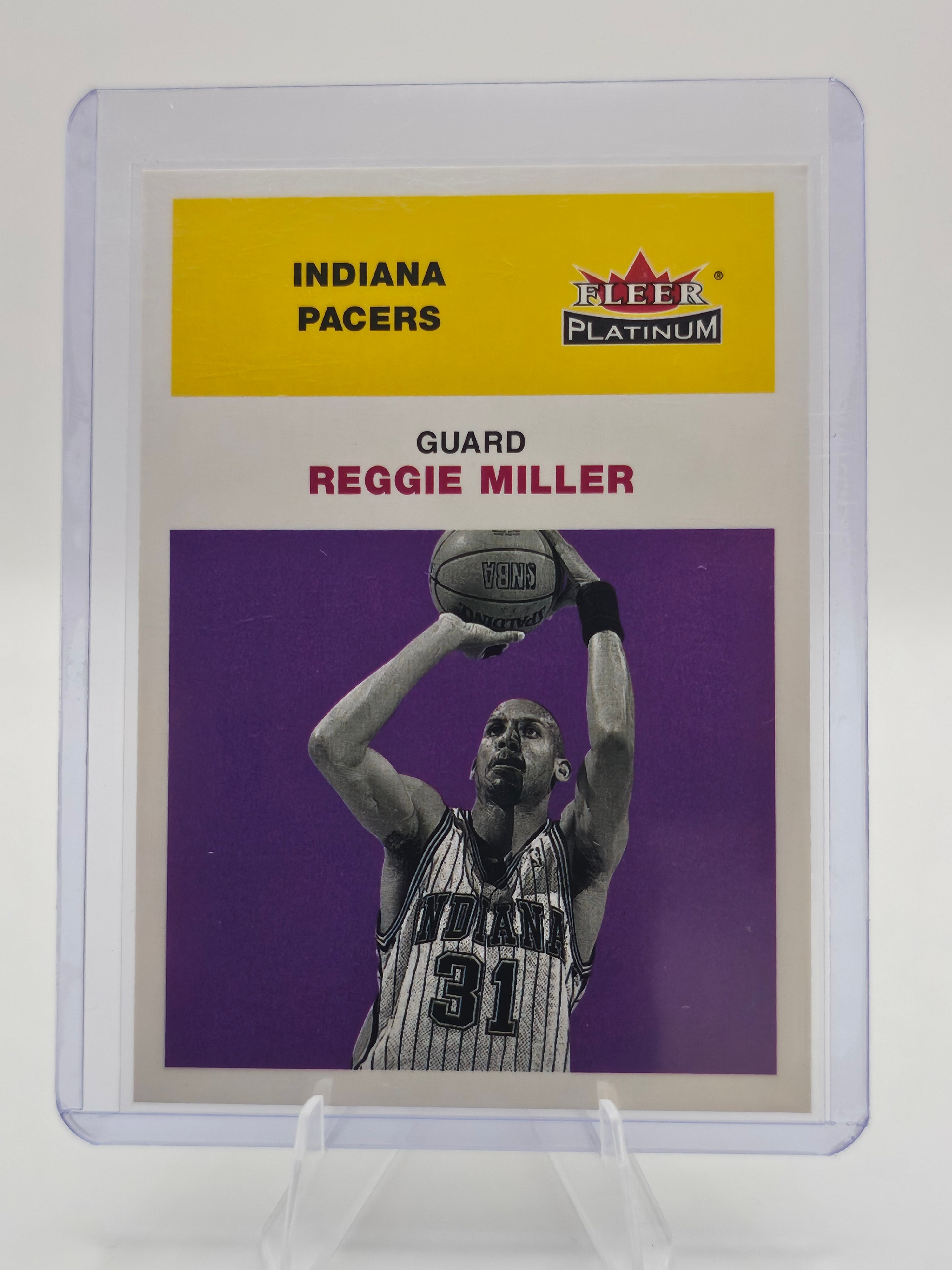 2001-02 Fleer Platinum #47 Reggie Miller Indiana Pacers Hall of Fame NBA Card