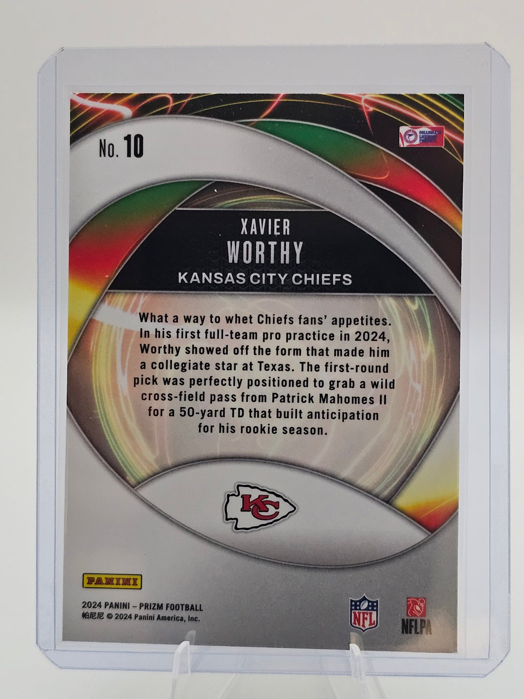 2024 Panini Prizm Portals #10 Xavier Worthy RC Kansas City Chiefs Rookie