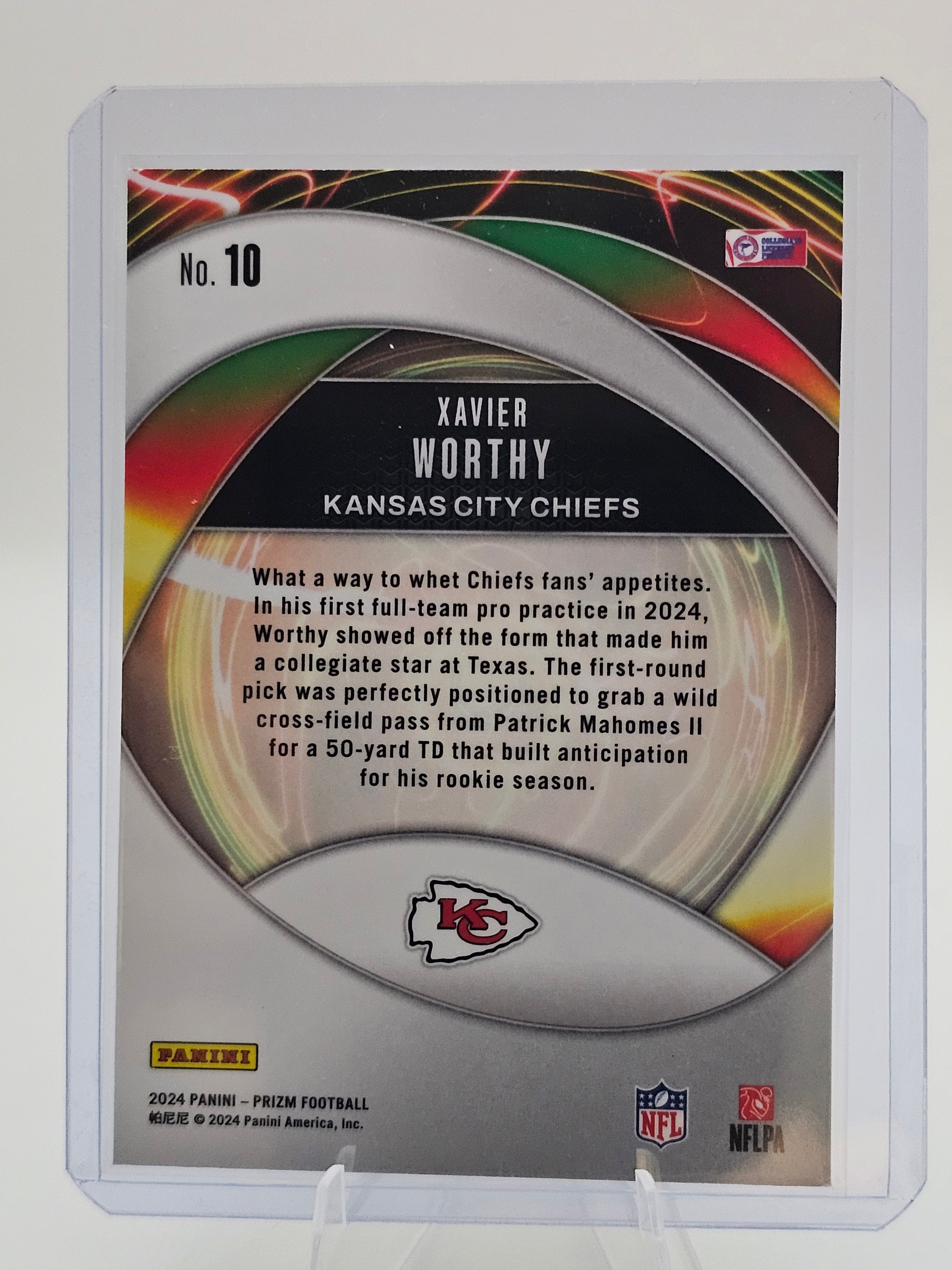 2024 Panini Prizm Portals #10 Xavier Worthy RC Kansas City Chiefs Rookie