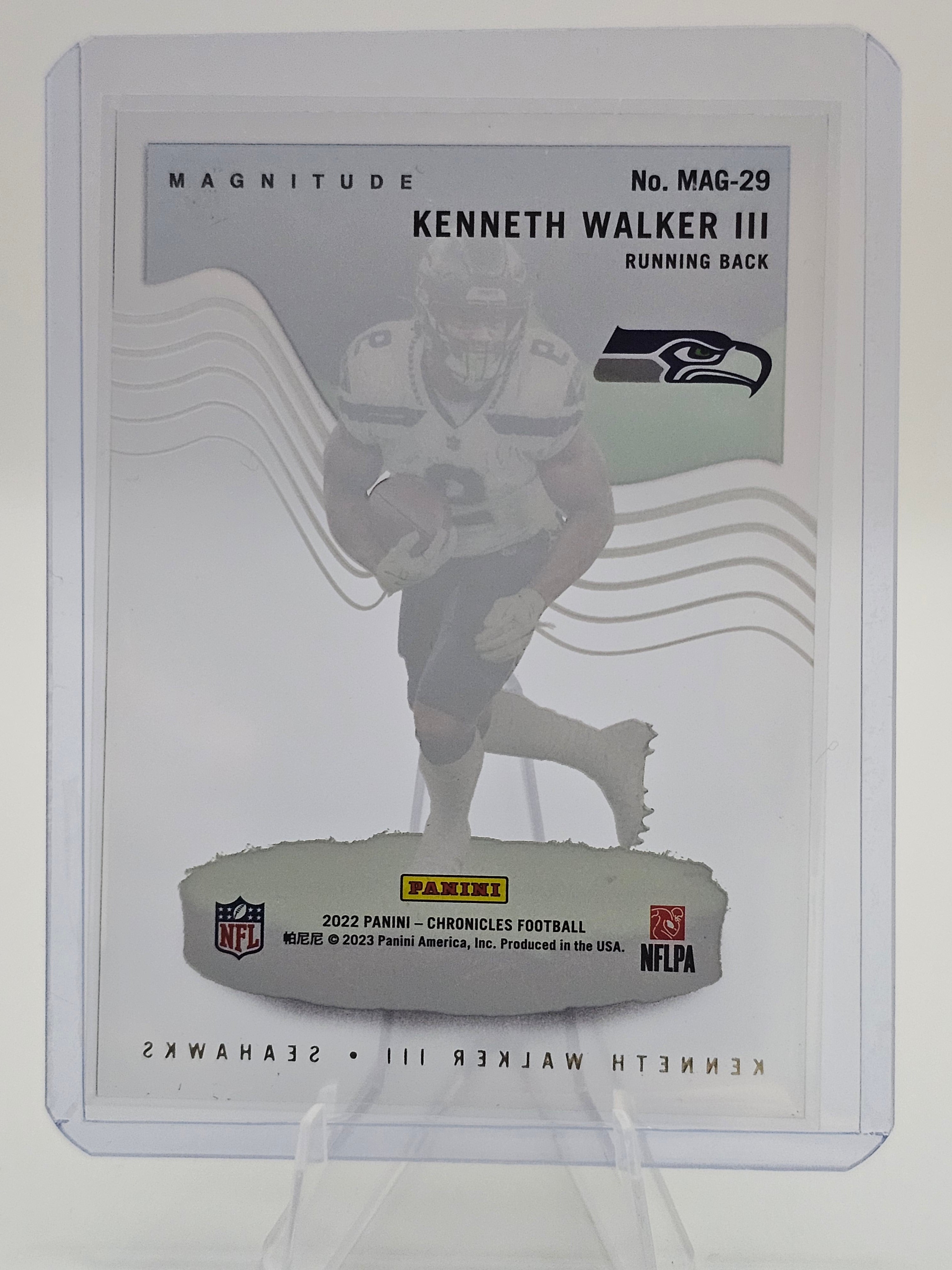 2022 Panini Chronicles Magnitude Kenneth Walker III RC #MAG-29