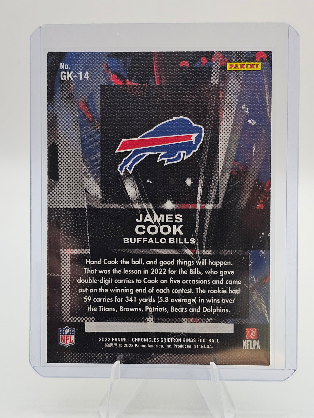 2022 Panini Chronicles Gridiron Kings #GK-14 James Cook Rookie Card