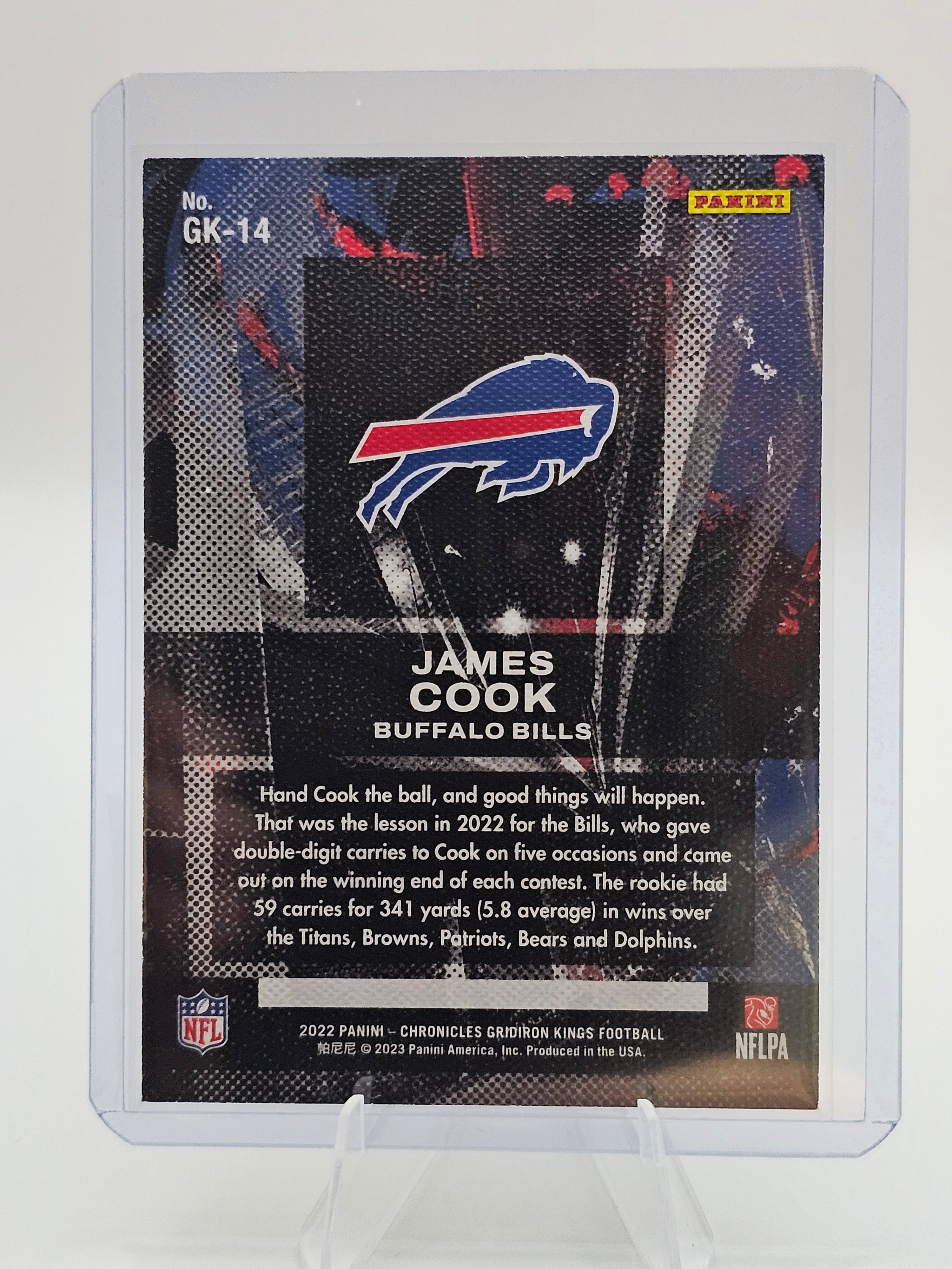2022 Panini Chronicles Gridiron Kings #GK-14 James Cook Rookie Card