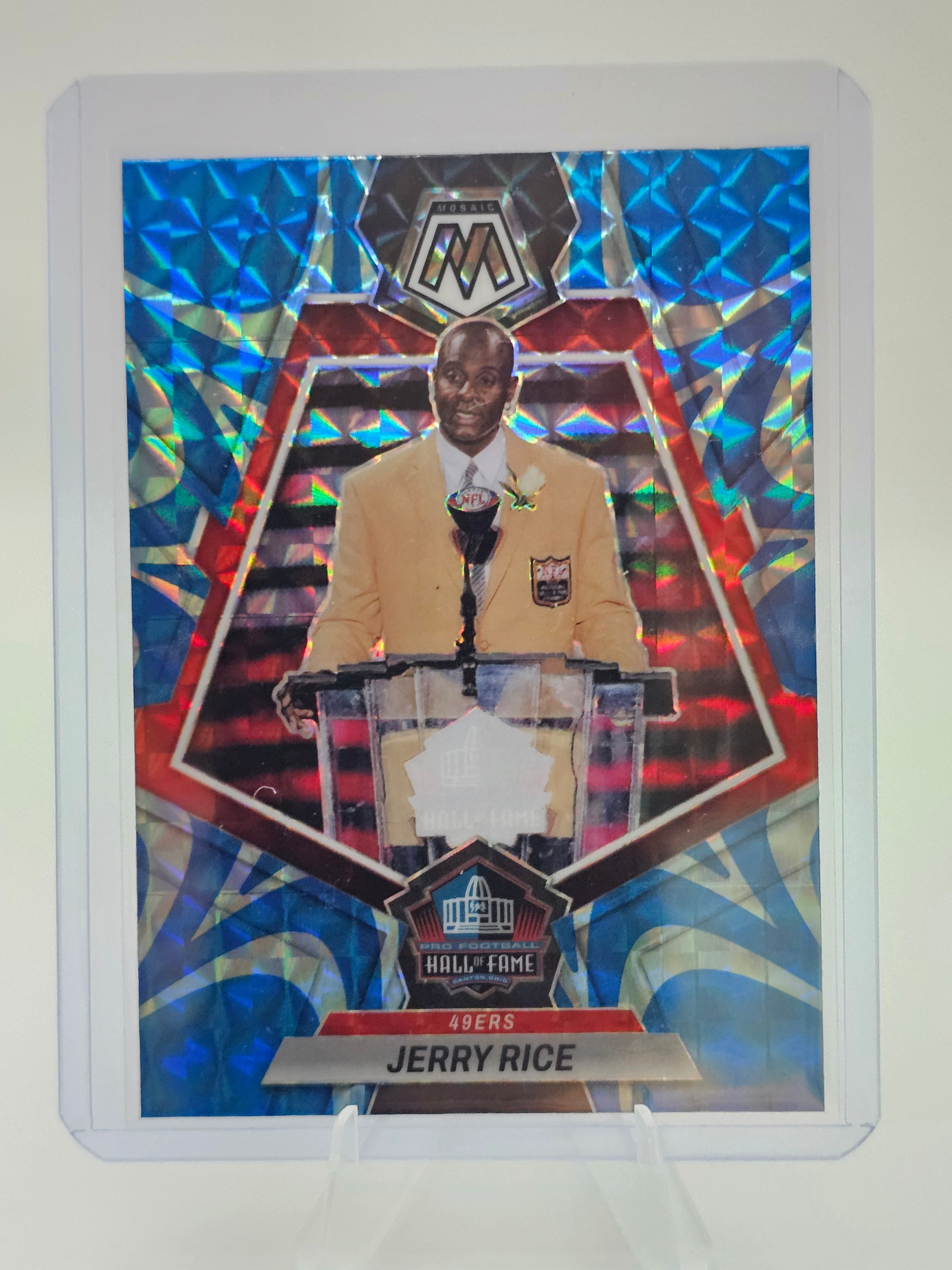 2023 Panini Mosaic Jerry Rice #271 Blue Mosaic Prizm San Francisco 49ers