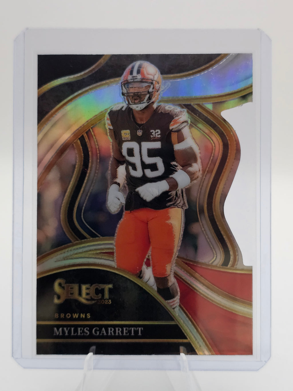 2023 Panini Select #232 Myles Garrett Club Level Silver Prizm Cleveland Browns